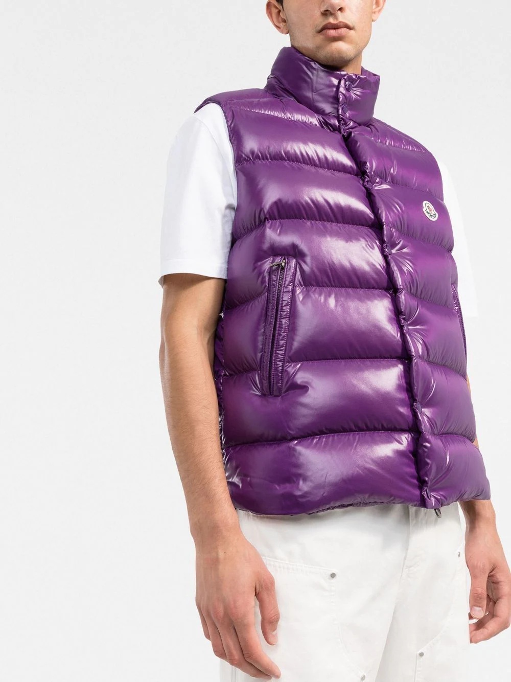 Tibb logo-patch padded gilet - 3