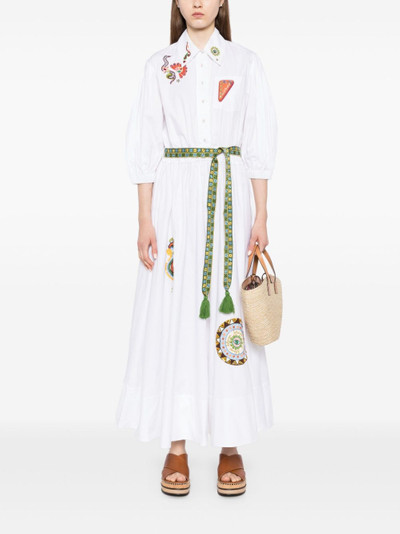 ALÉMAIS Strike embroidered midi dress outlook