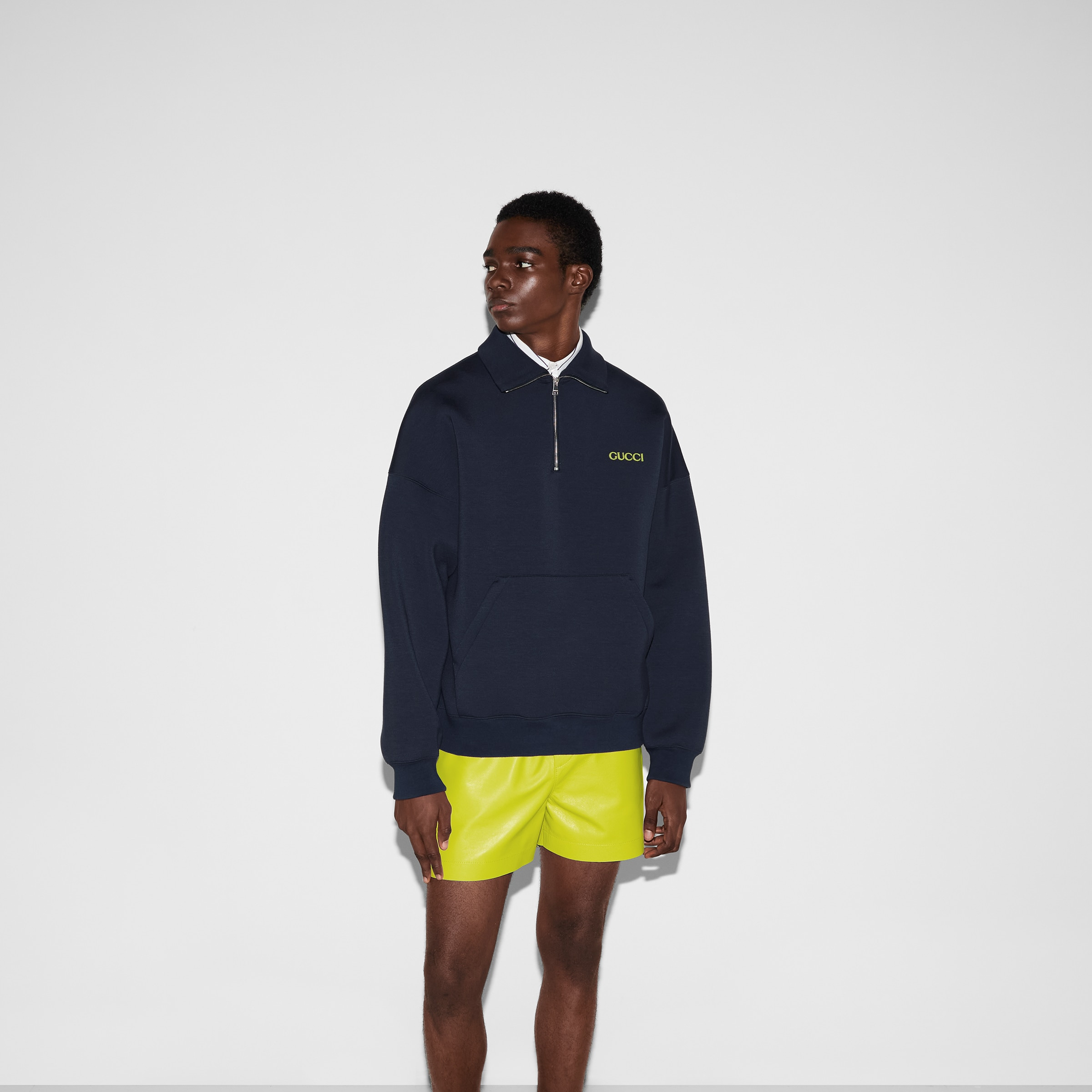 Jersey half-zip jacket with patch - 3