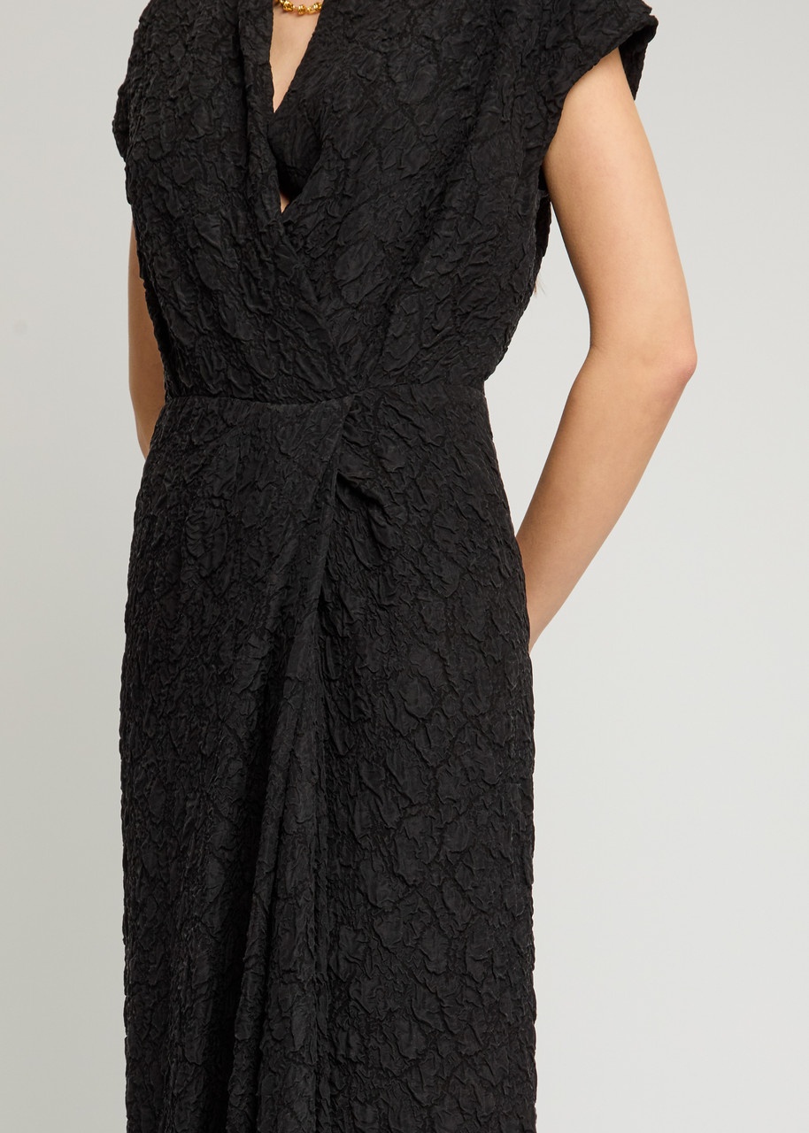 Dries Van Noten Dilian Wrap-effect Cloqué Midi Dress - 5