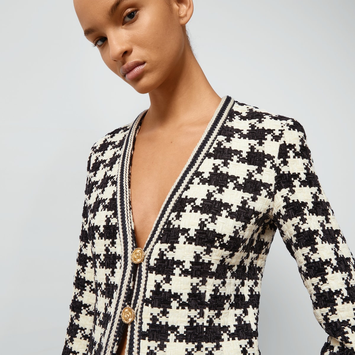 Houndstooth chenille jacket - 3