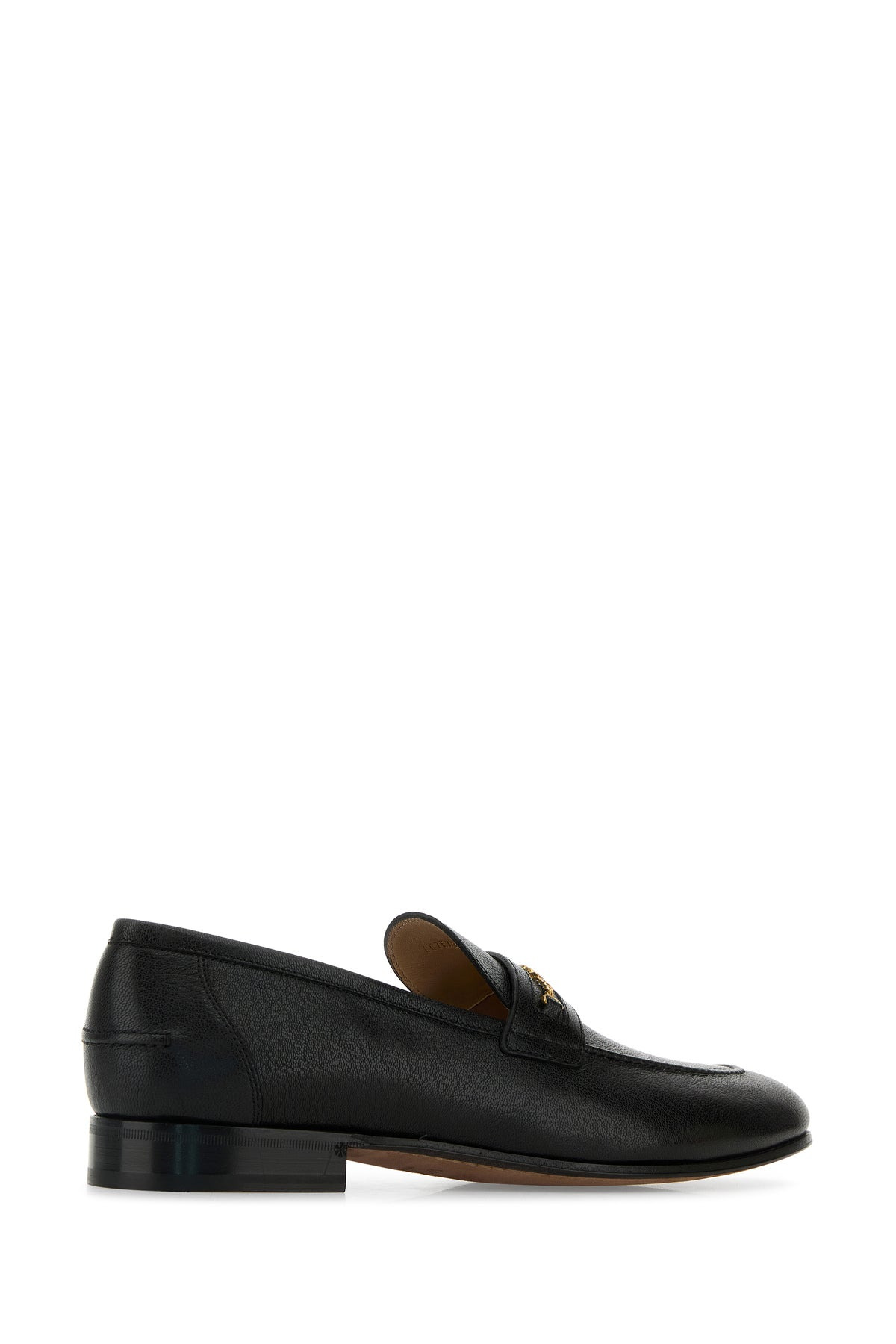 Black leather VLogo Signature loafers - 3