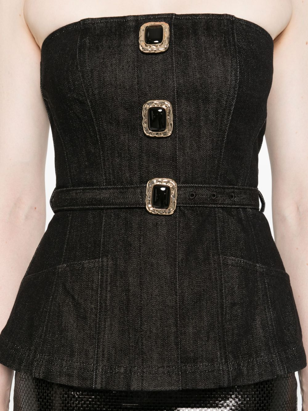 belted-embellished top - 5