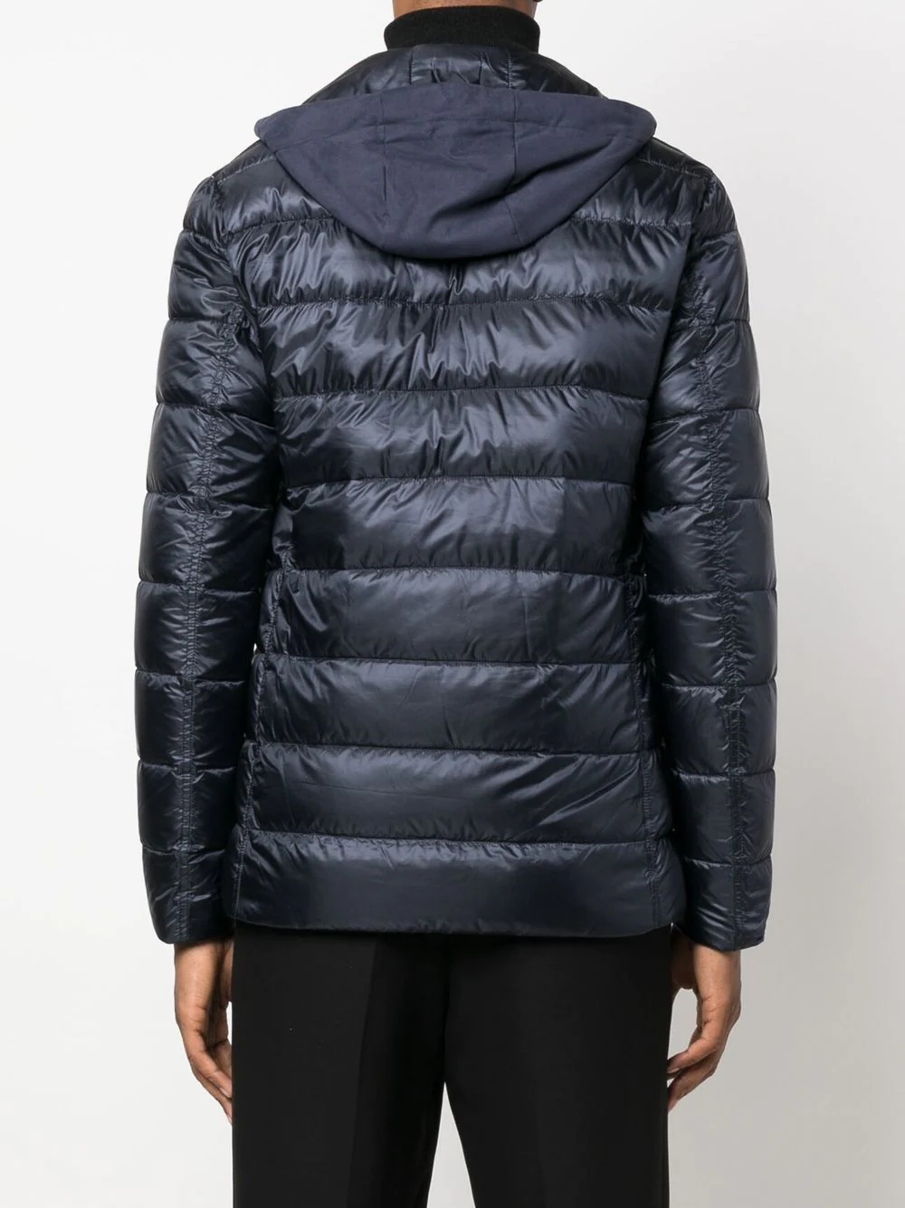 hooded zip-up quilted jacket - 4