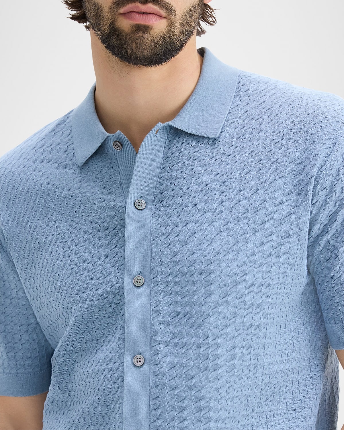 Men's Cairn Cotton Waffle-Knit Shirt - 5