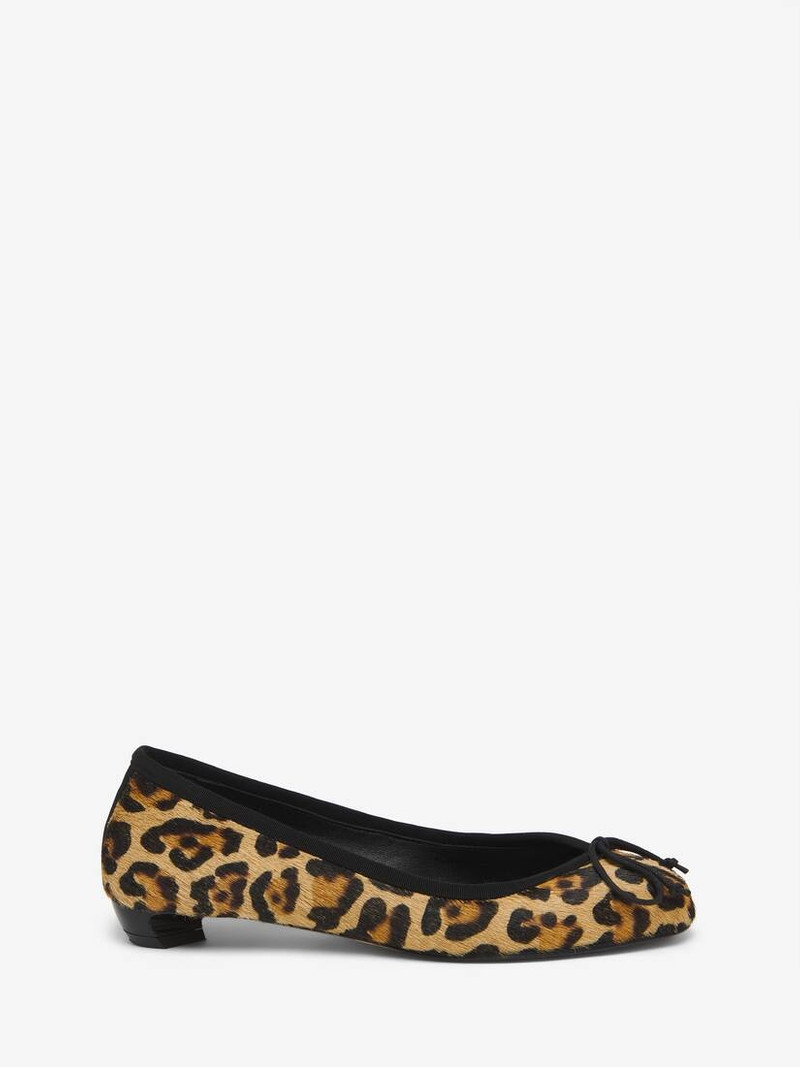 Women's Armadillo Ballet Flat in Leopard/black - 1