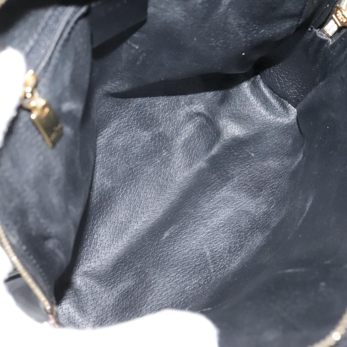 CELINE Macadam Canvas Backpack Pvc Leather Black Silver - 11