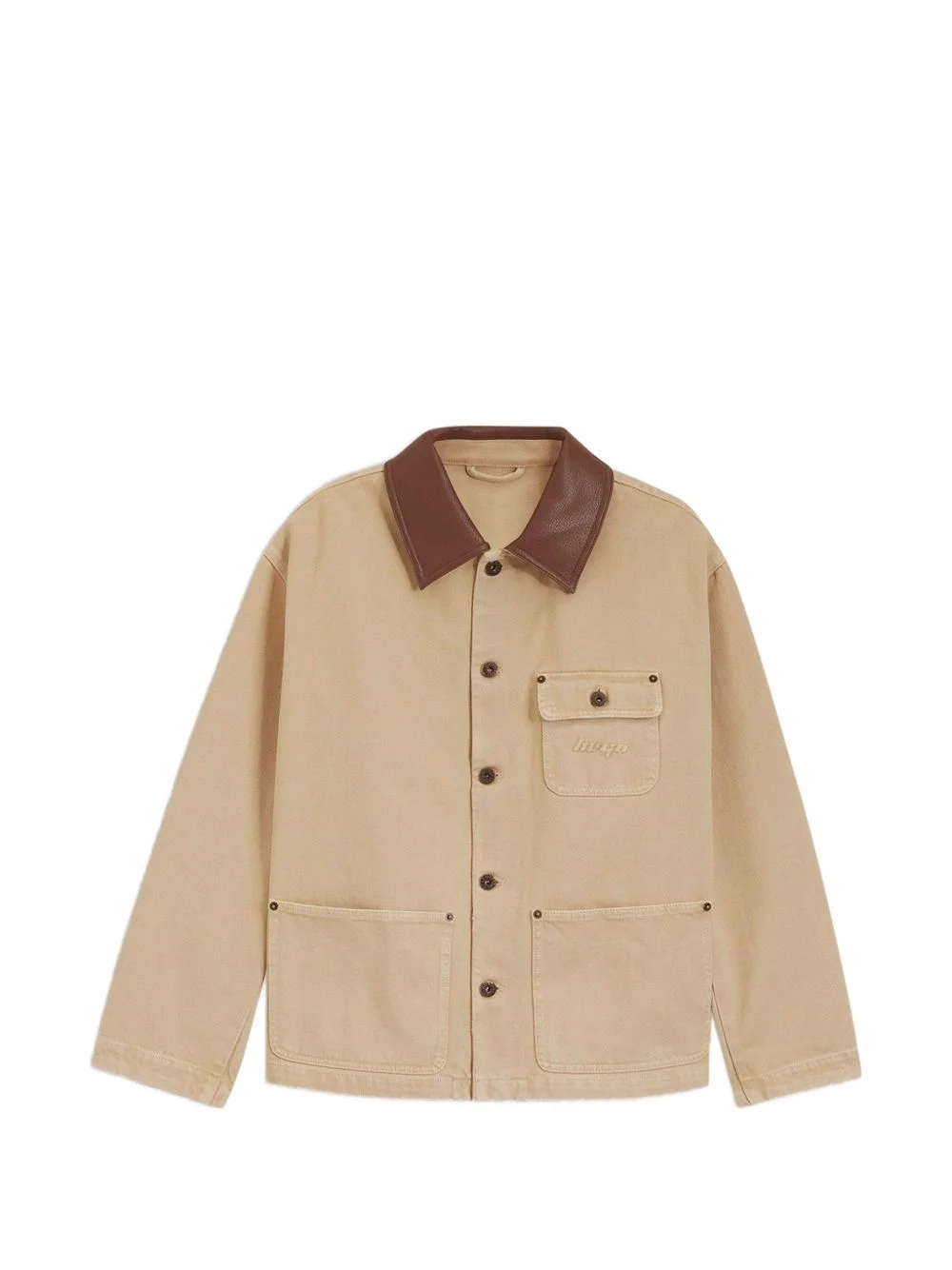Flimane chest-pocket contrast-collar jacket - 1
