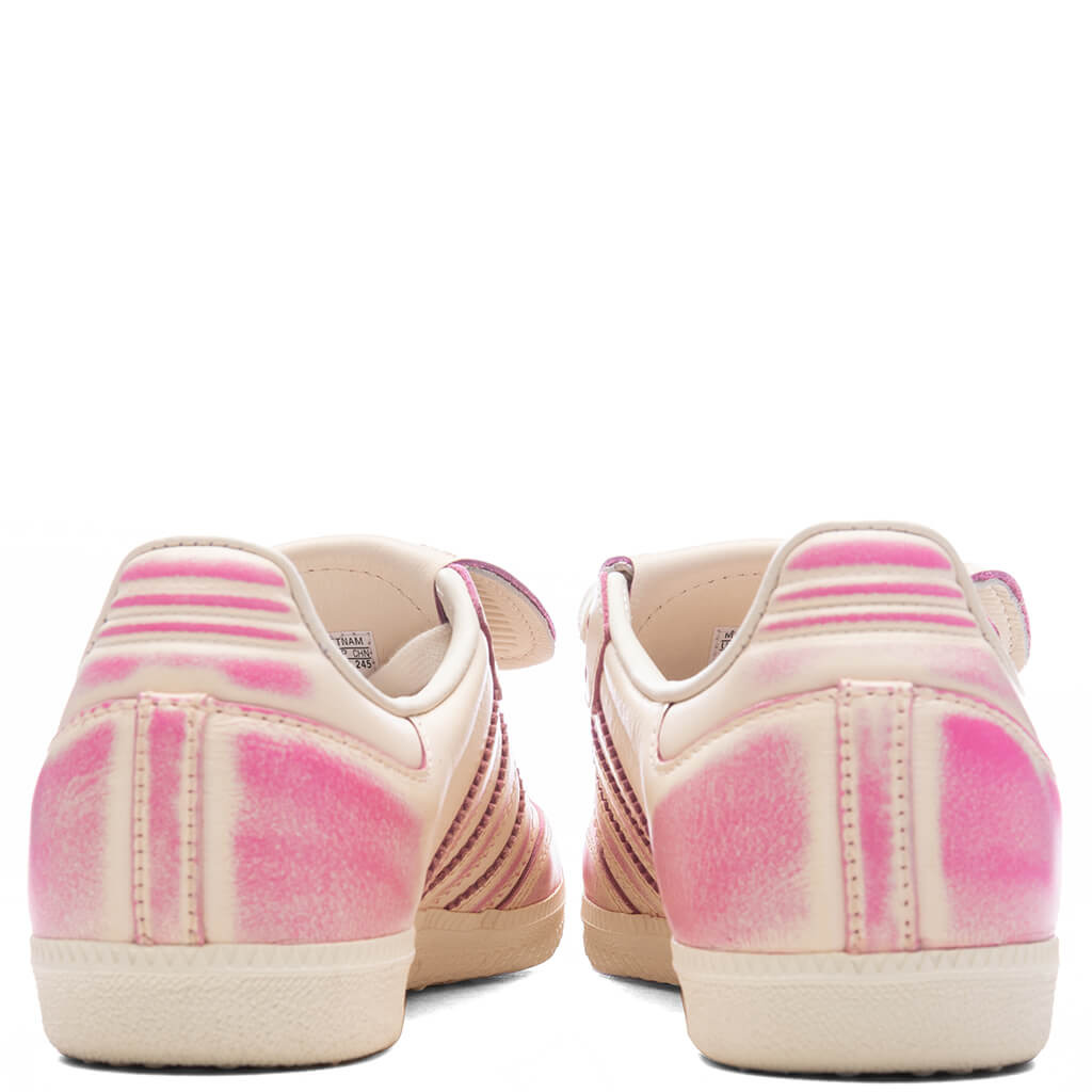 WOMEN'S SAMBA LONG TONGUE - CREAM WHITE/SHOCK PINK - 4