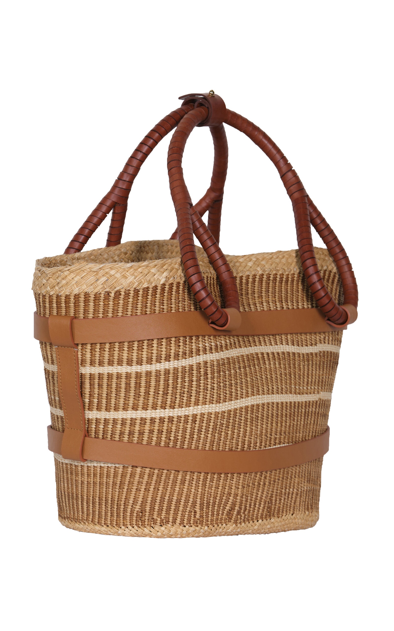 Herederos De Un Amor Raffia Tote brown - 3