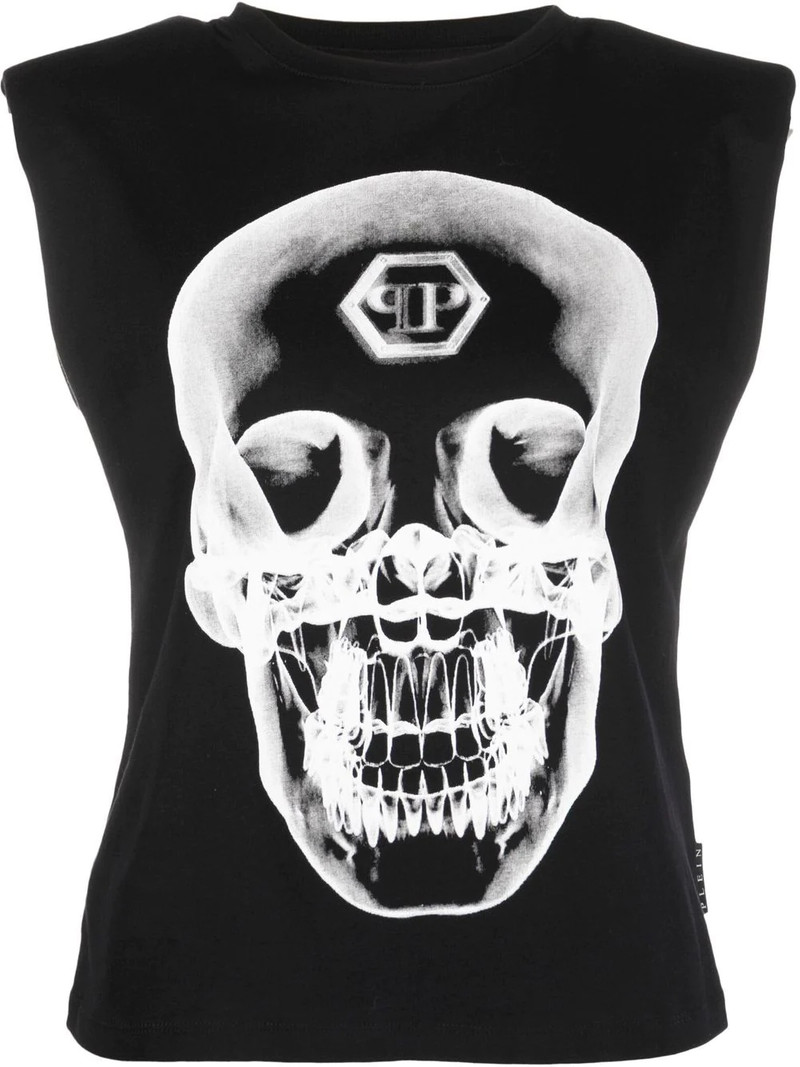 graphic-print sleeveless top 1