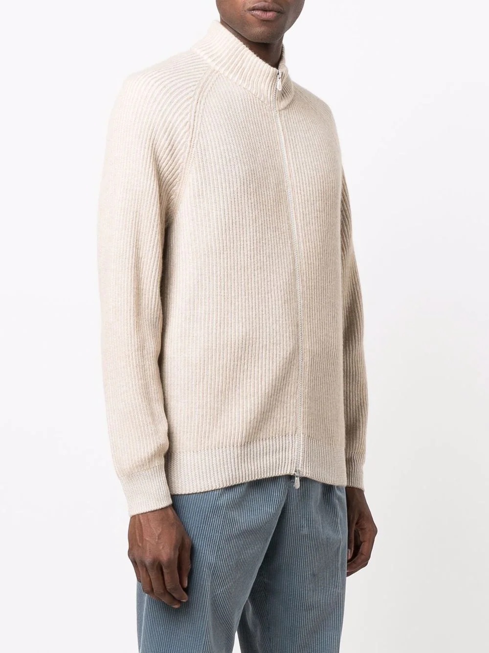 zip-up cashmere jumper - 3