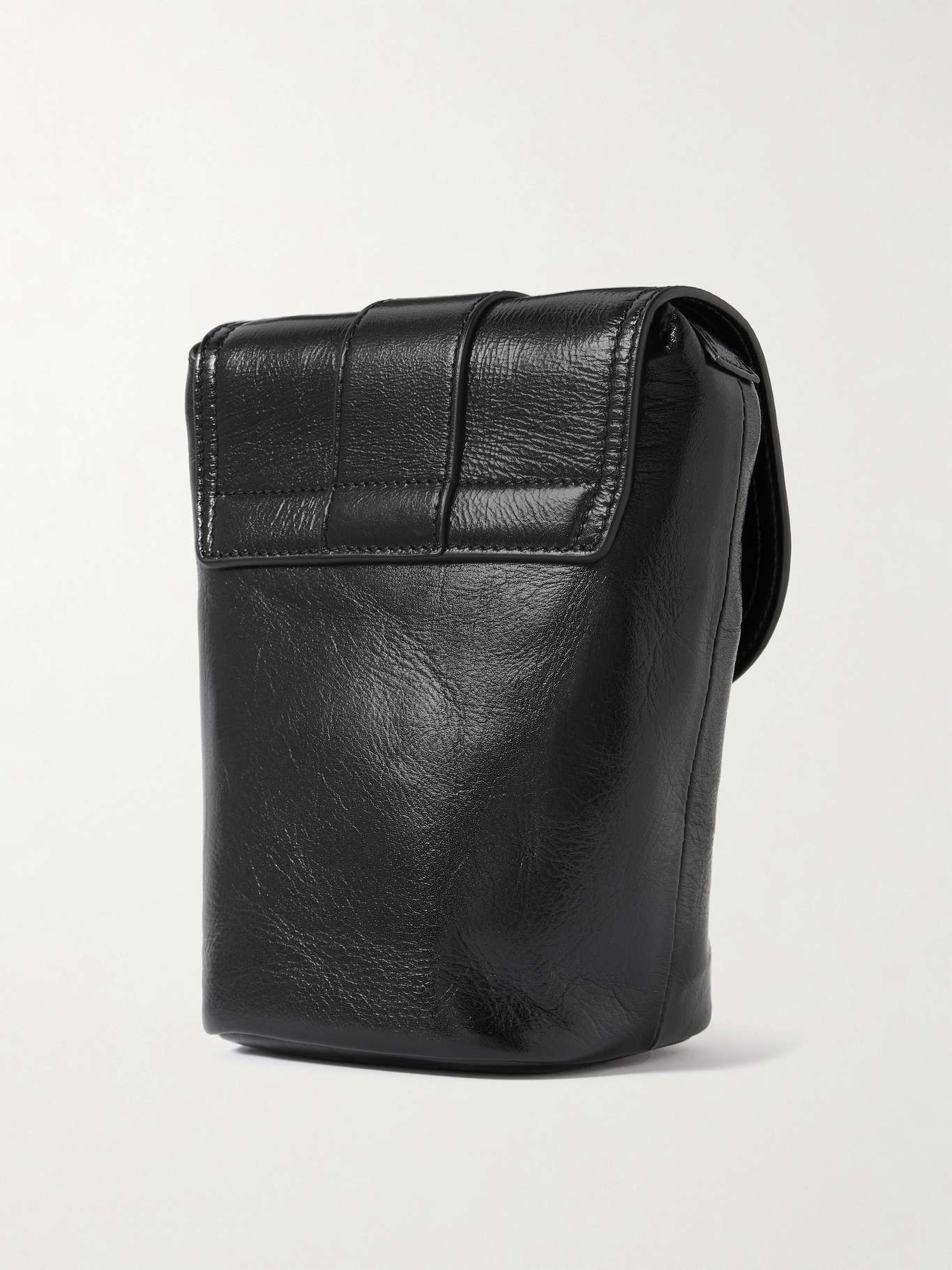 Camera leather shoulder bag Black - 3