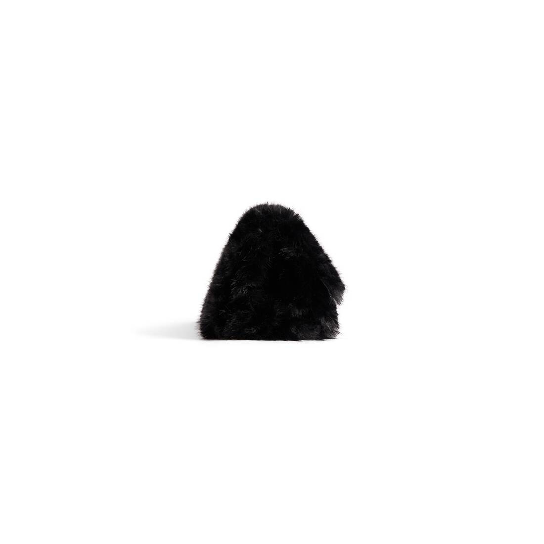 Women's Crush Medium Chain Bag Fake Fur in Black - 3
