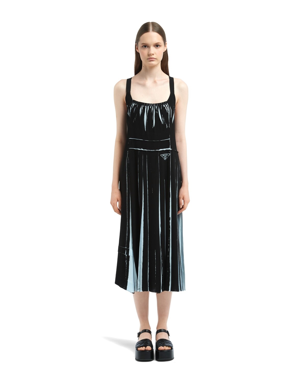 【プラダ・PRADA】Printed sable dress Prada Printed Sable Dress with Scarf Collar | Saks Fifth Avenue
