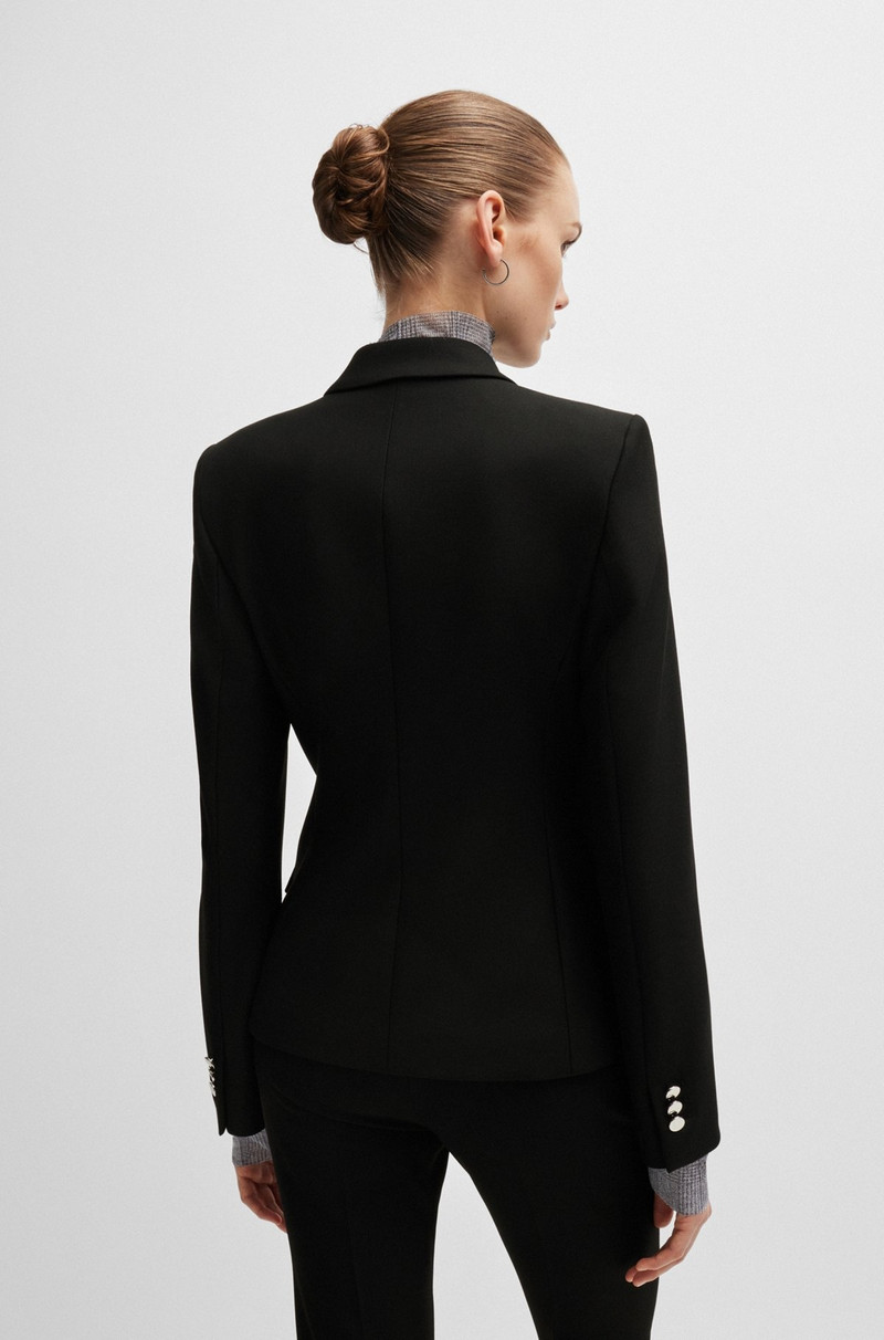 REGULAR-FIT DOUBLE-BREASTED JACKET IN STRETCH MATERIAL 4