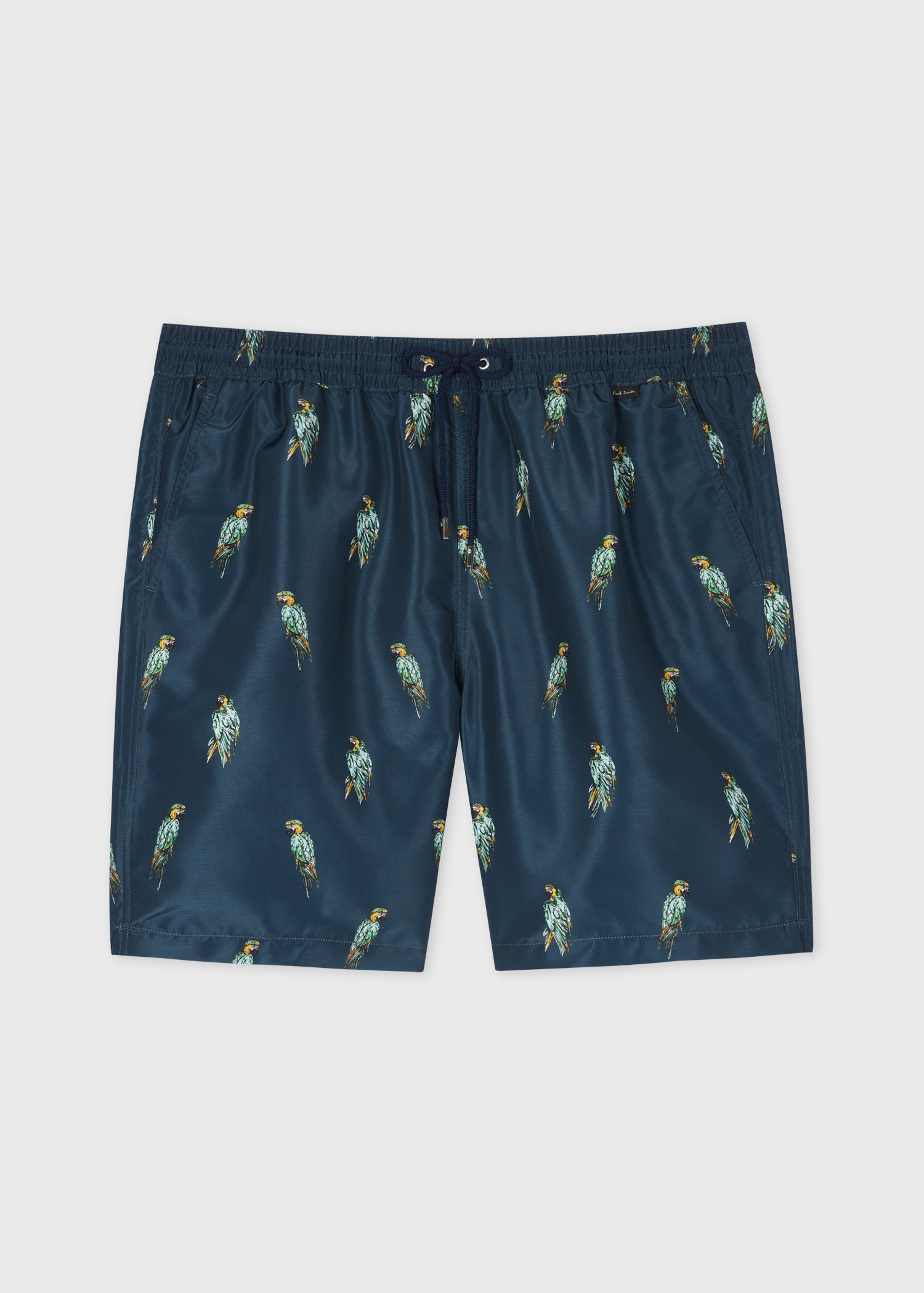 Blue 'Parrots' Print Swim Shorts - 1