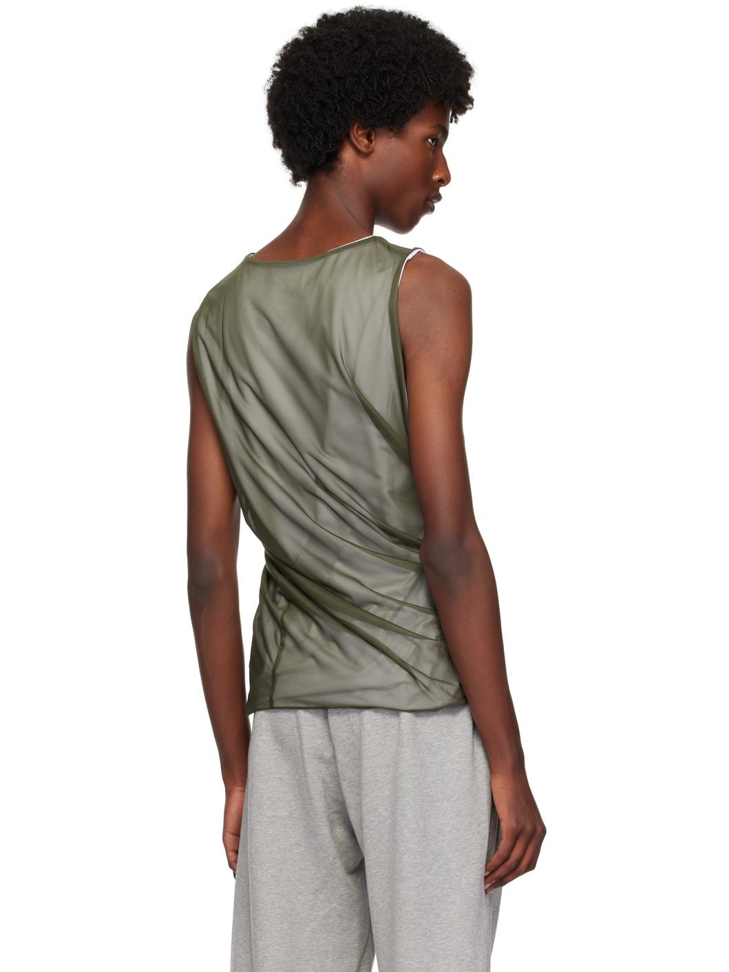 Green Twisted Tank Top - 3