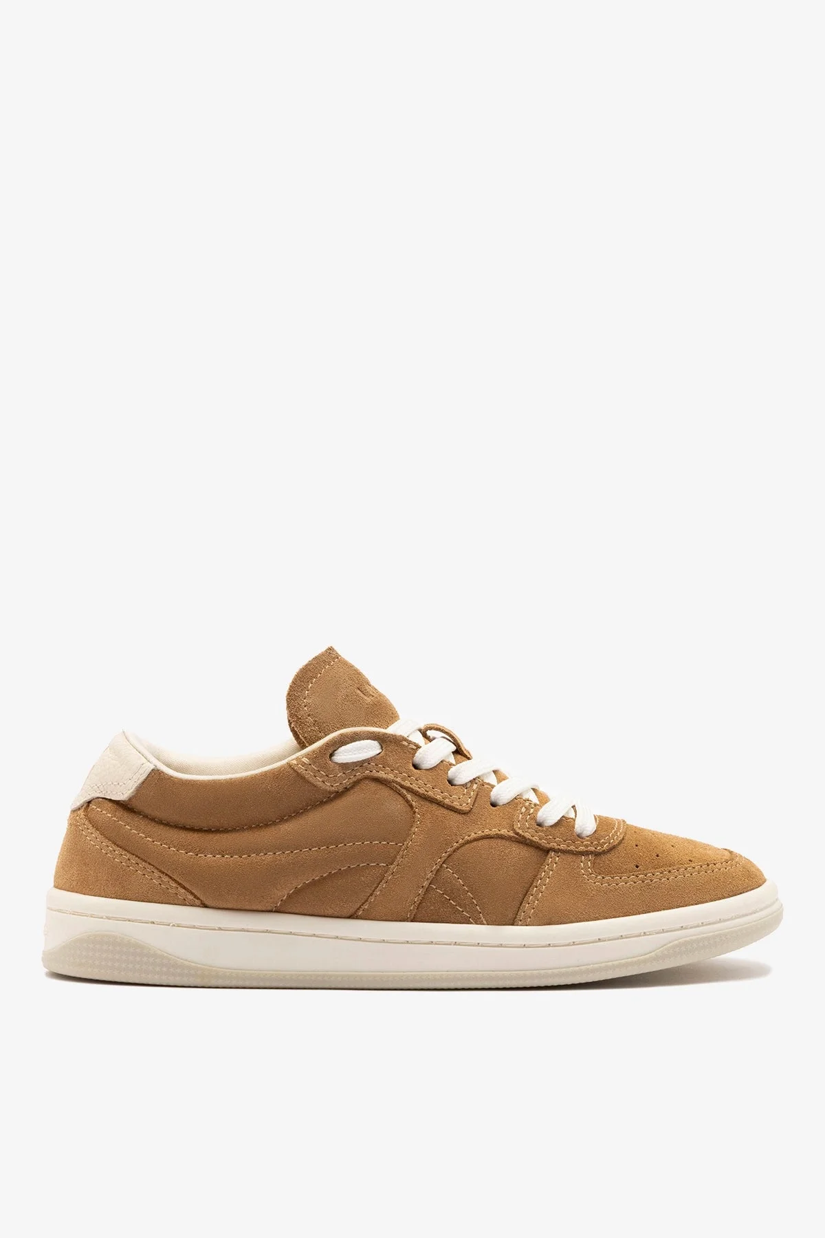 George Sneaker In Peanut Suede and Ivory Leather - 1