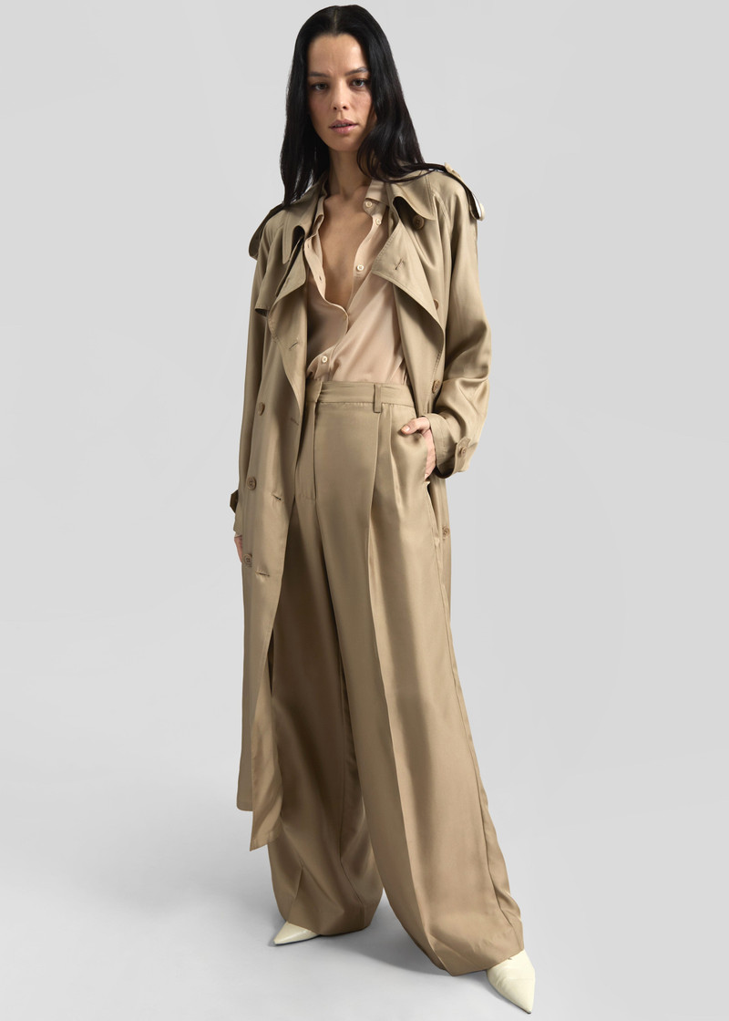 Veyron Silk Trench - Beige 5