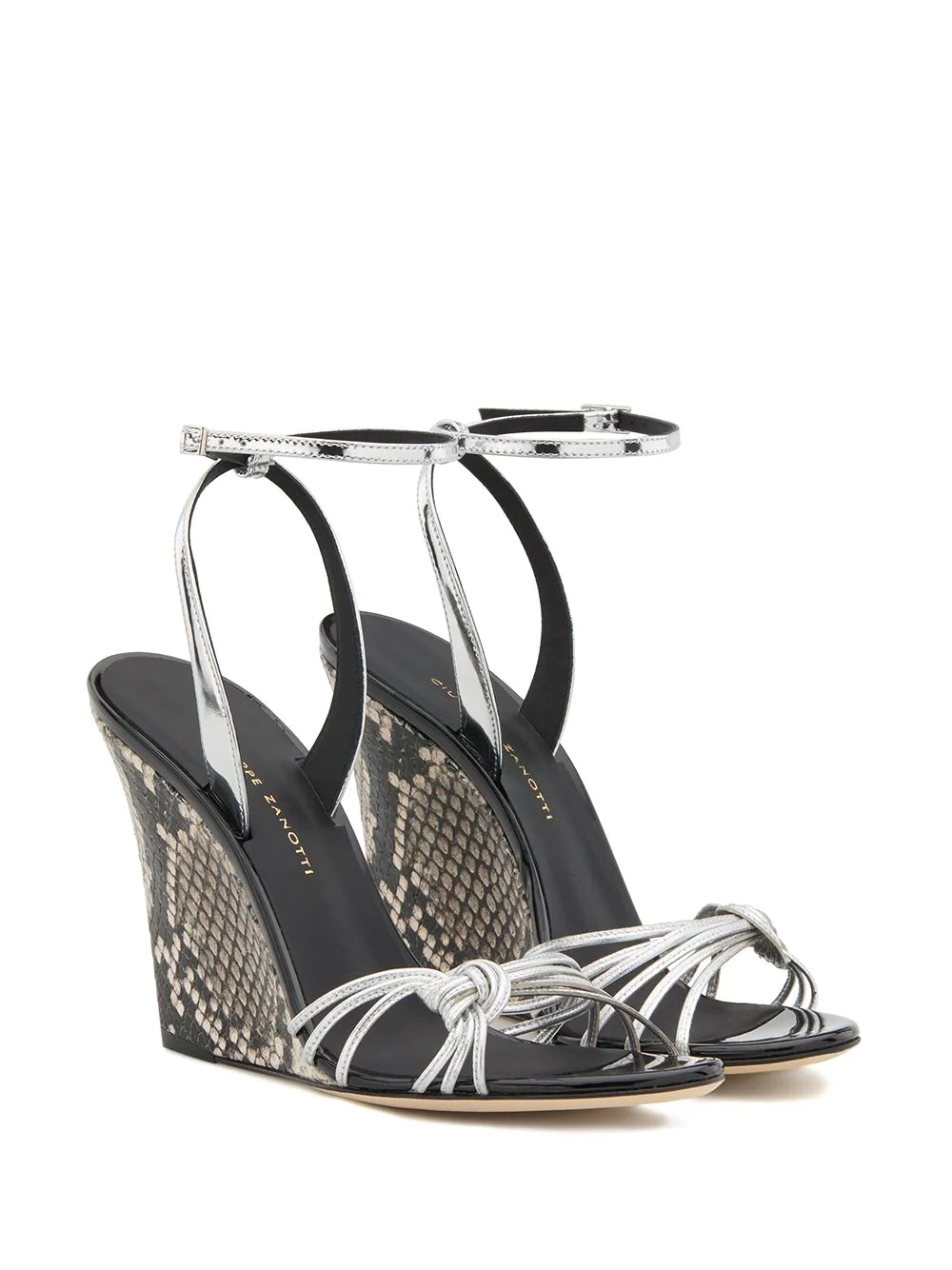 Ylenia python-print wedge sandals - 2