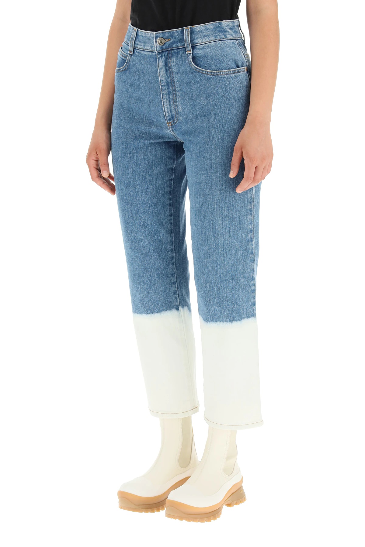 FADED EFFECT CROPPED JEANS - 3