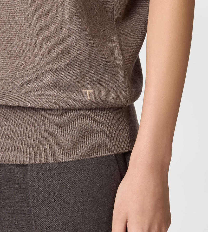 SILK BLEND TURTLENECK - BROWN 6