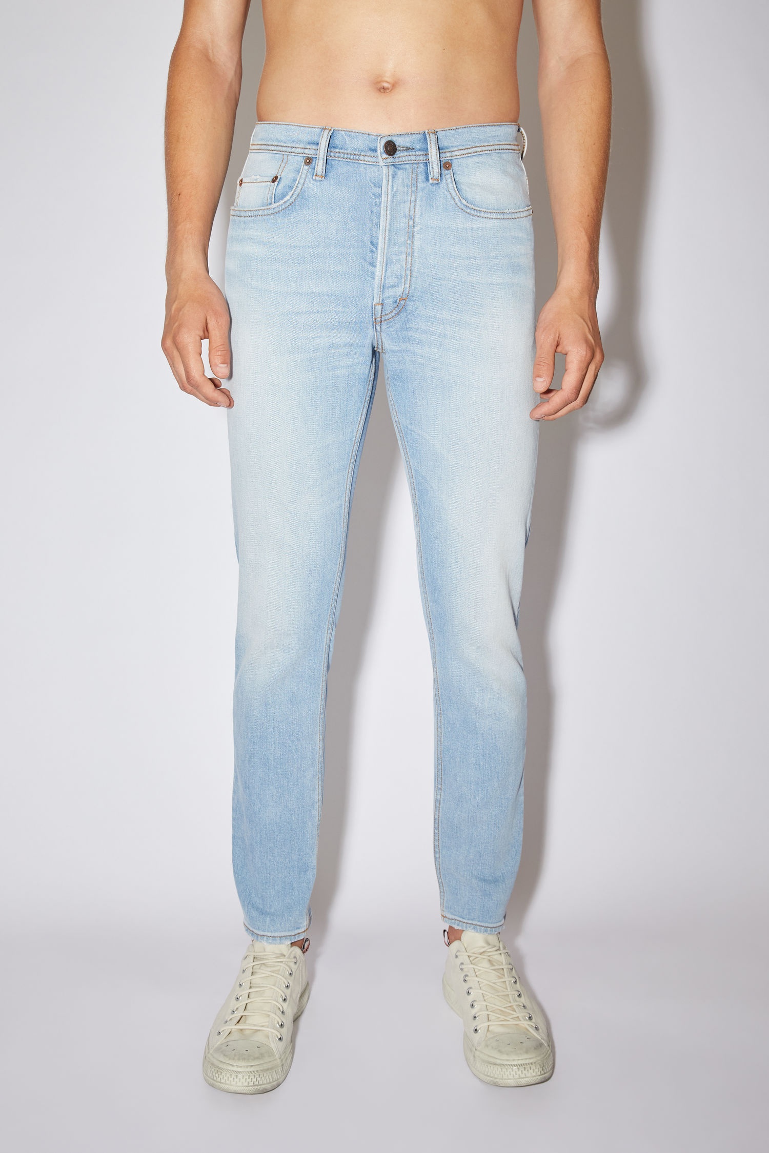 Slim tapered jeans - Pale blue - 2