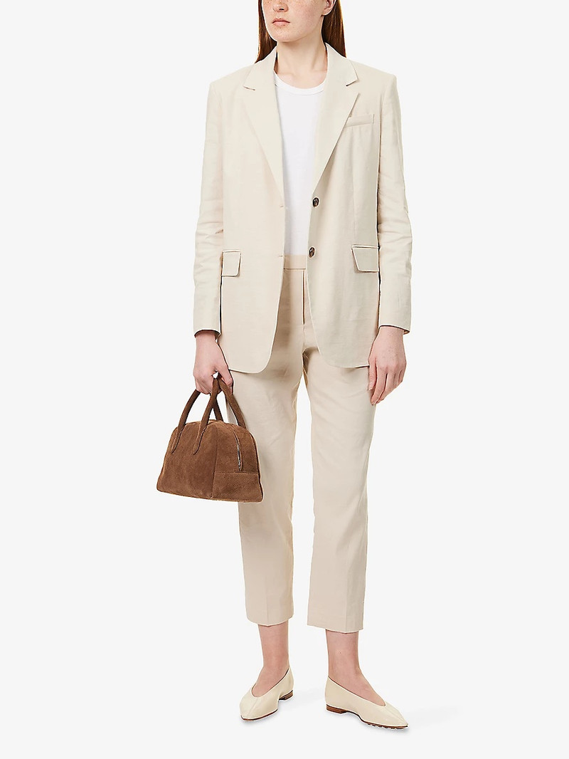 Theory Notch-Lapels Two-Flap-Pockets Stretch-Linen Blazer outlook