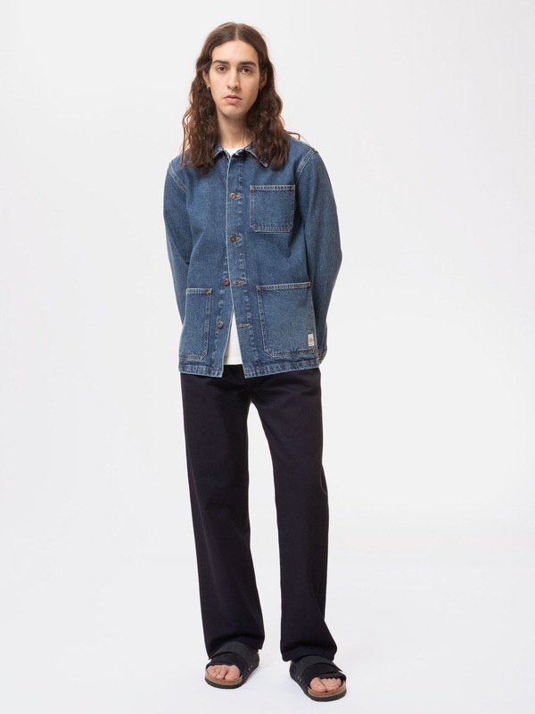 Barney Worker Jacket 90s Blue Denim - 4