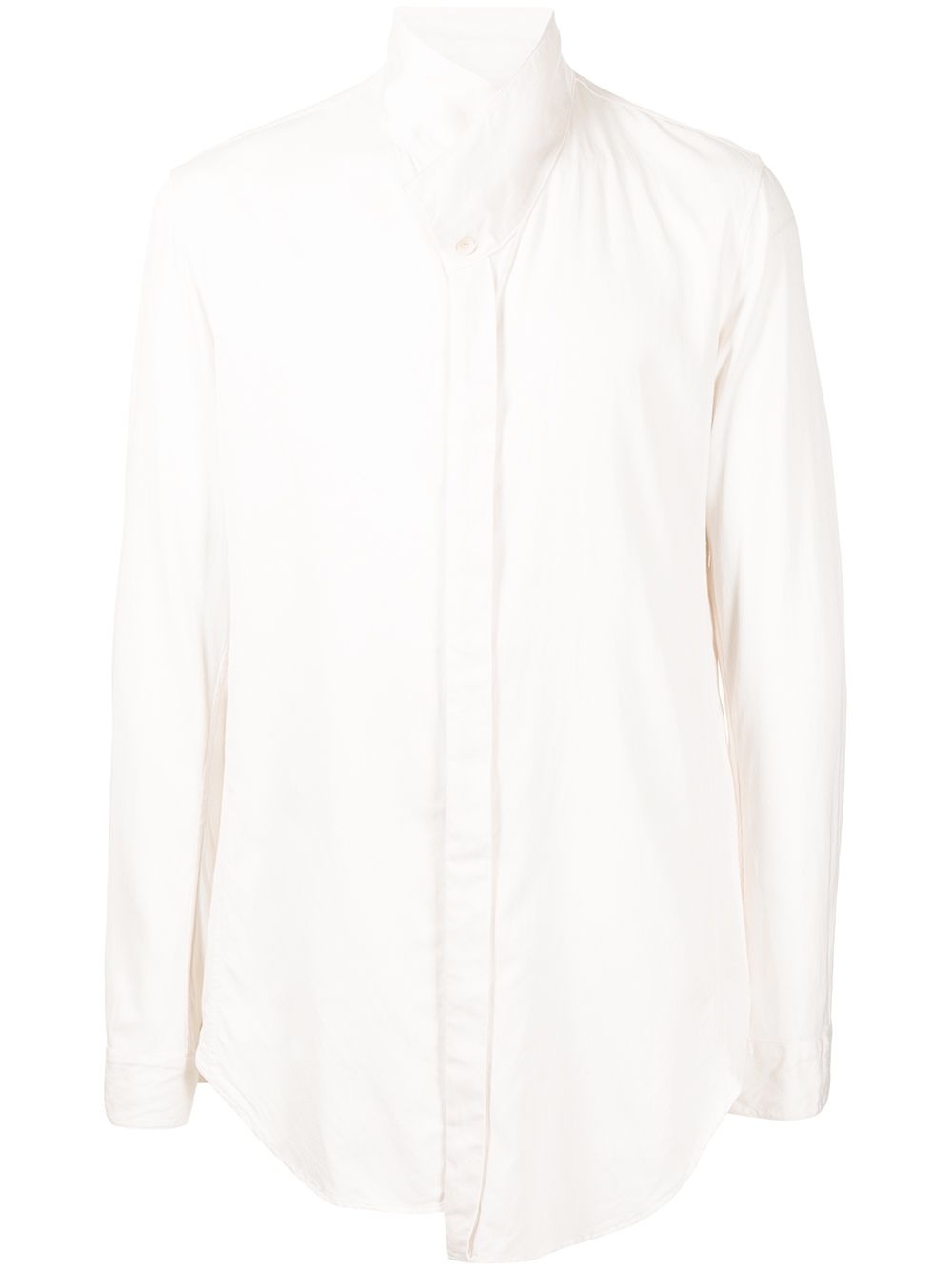 asymmetric-hem shirt - 1