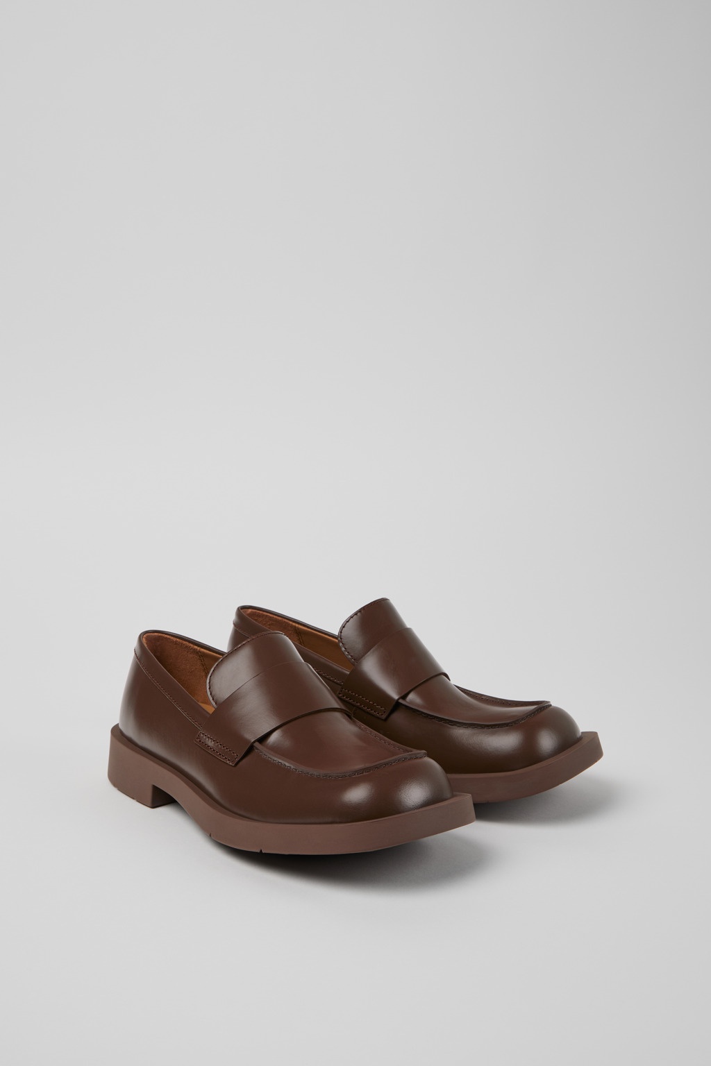 Brown Leather Loafers - 2