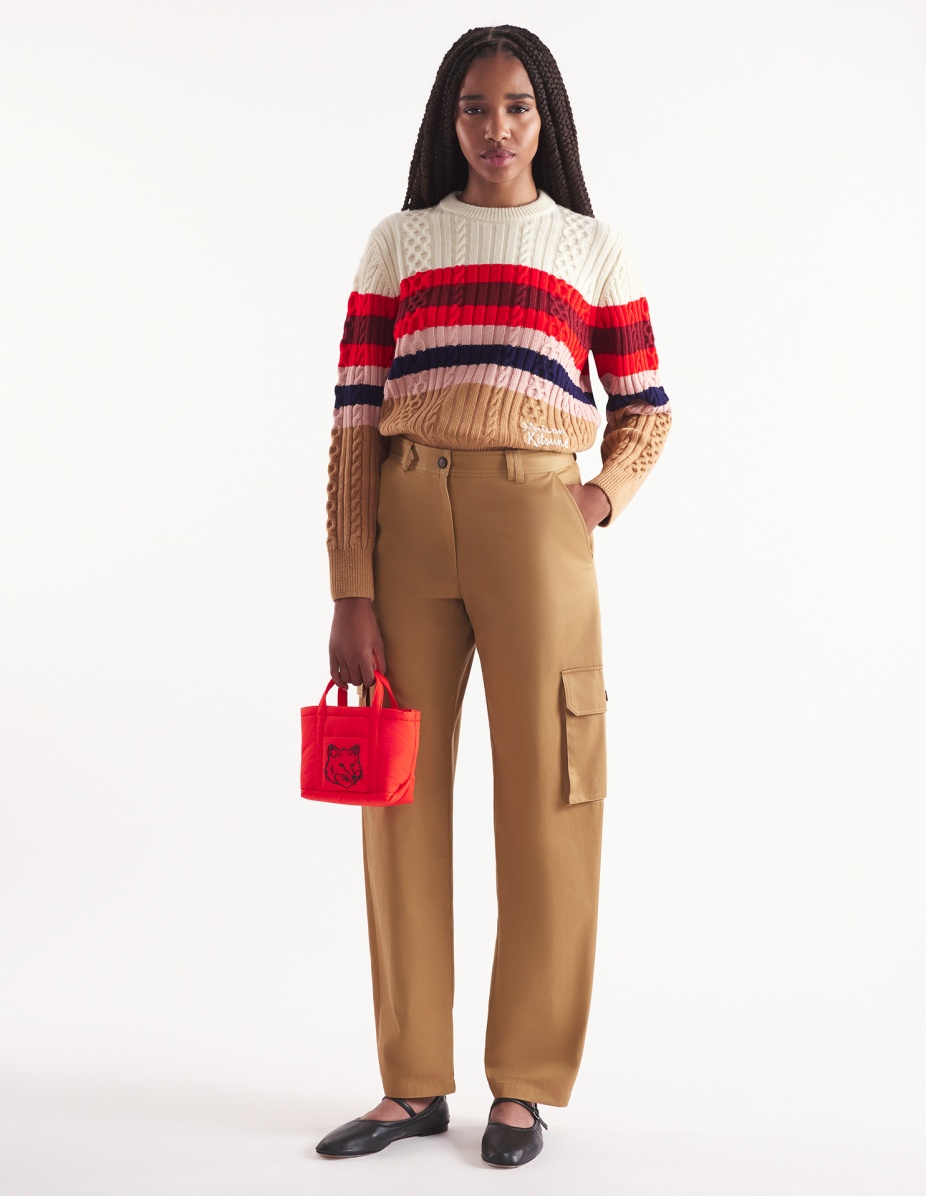 STRIPED CABLE JUMPER - 2
