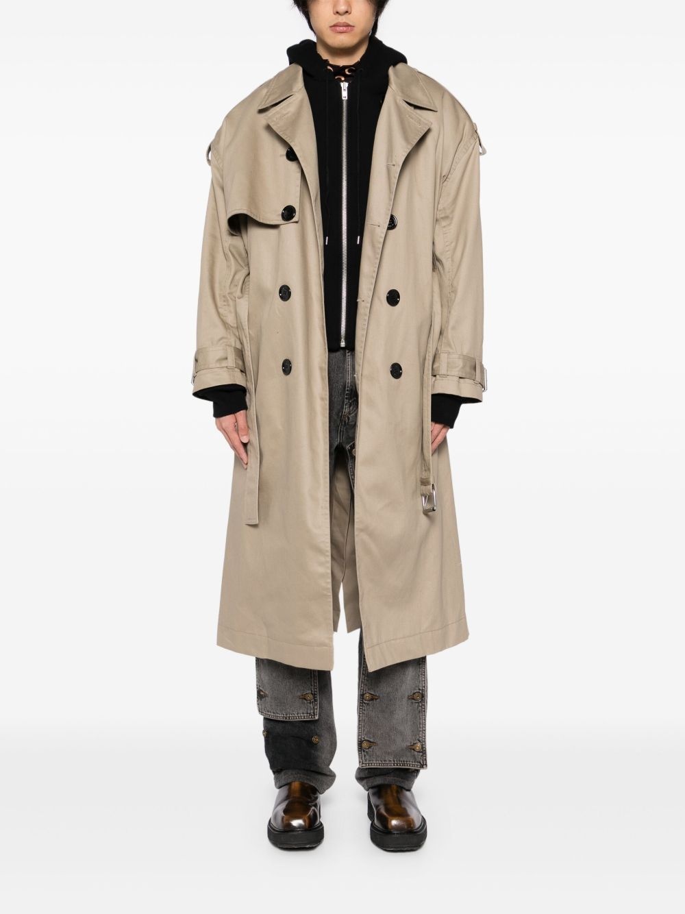 cotton trench coat - 2