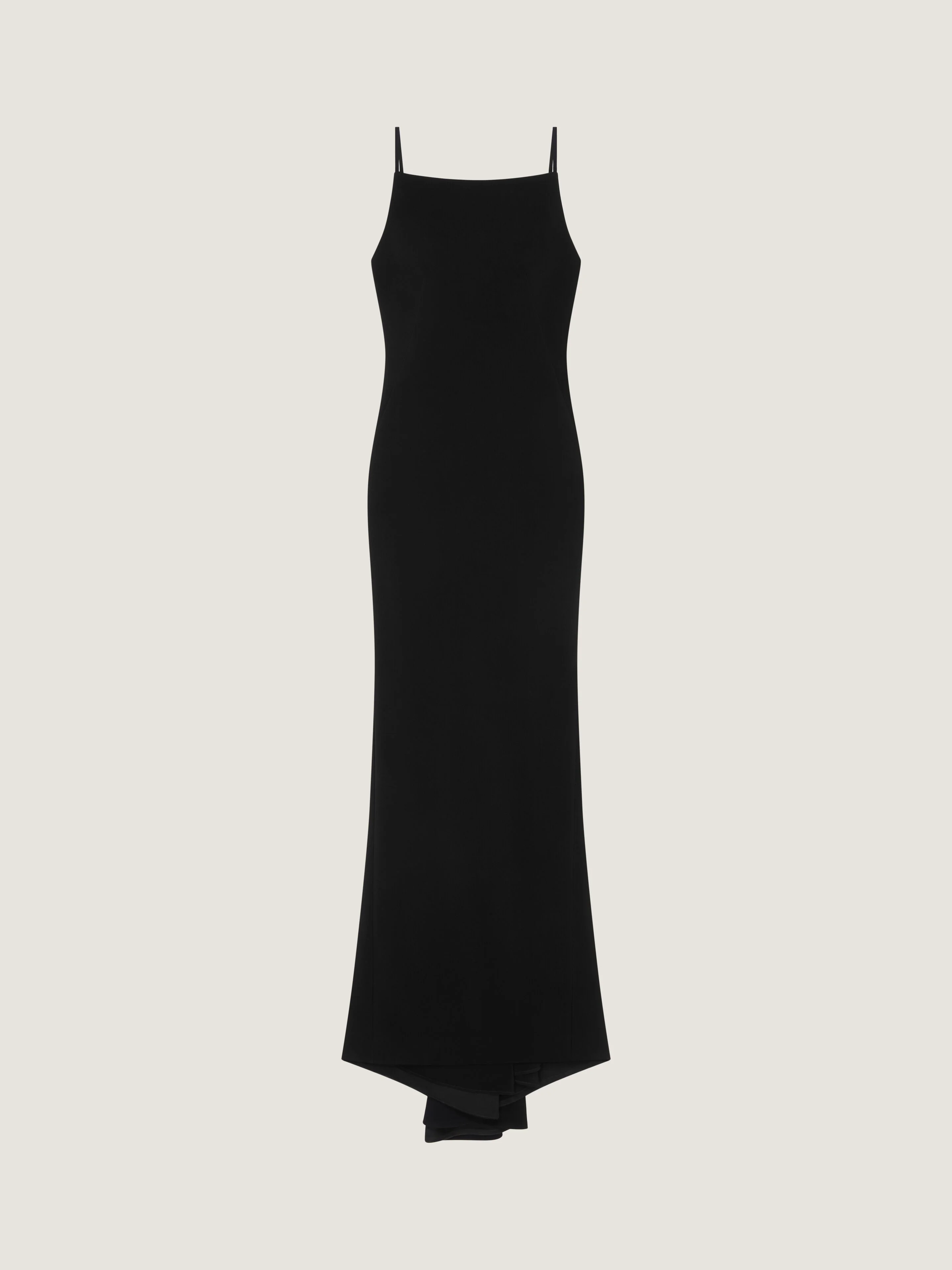 SLICED LONG DRESS IN CREPE CADY - 1