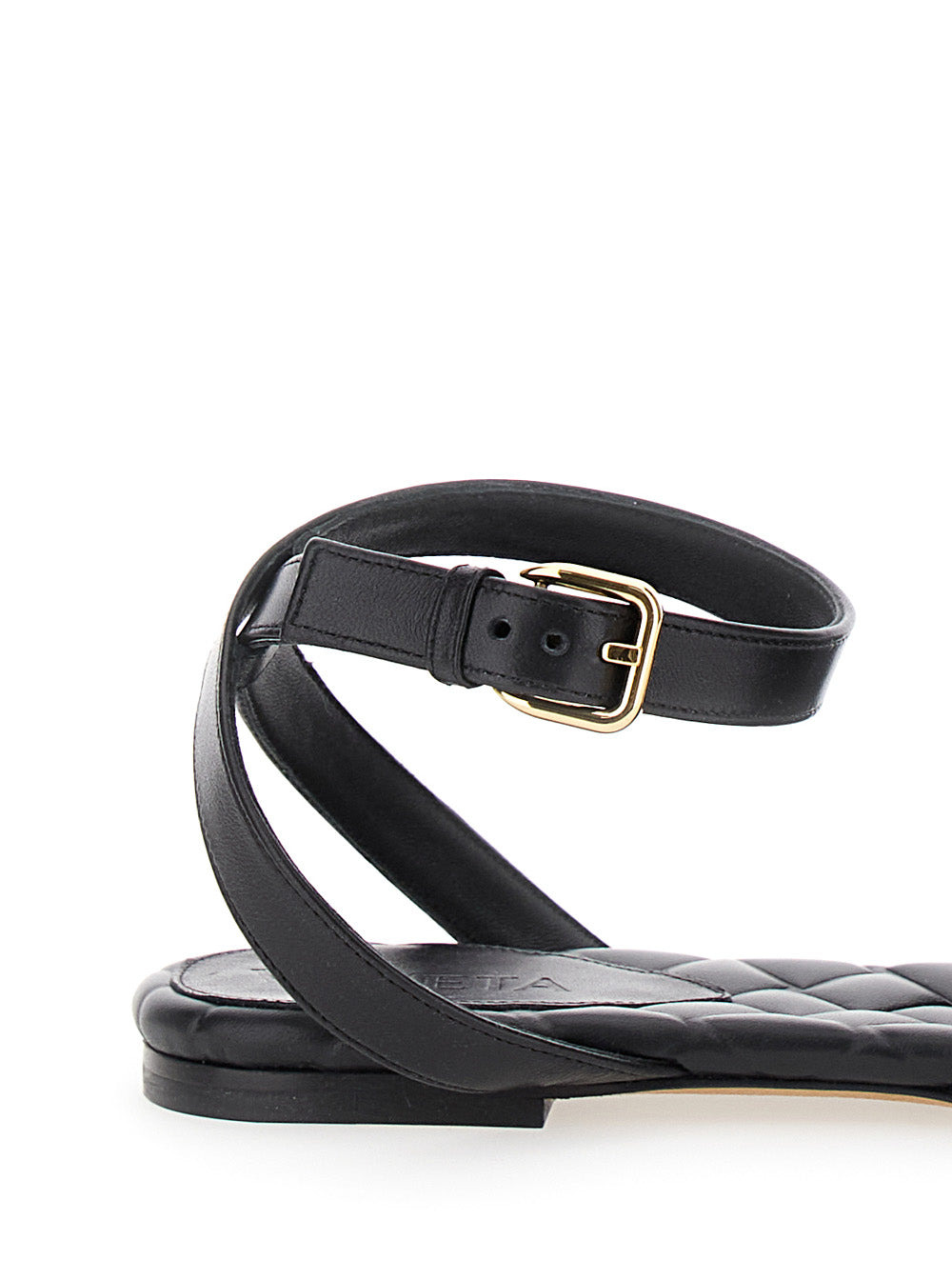 Bottega Veneta Women 'Amy' Black Flat Sandals With Intreccio Motif In Leather Woman - 4