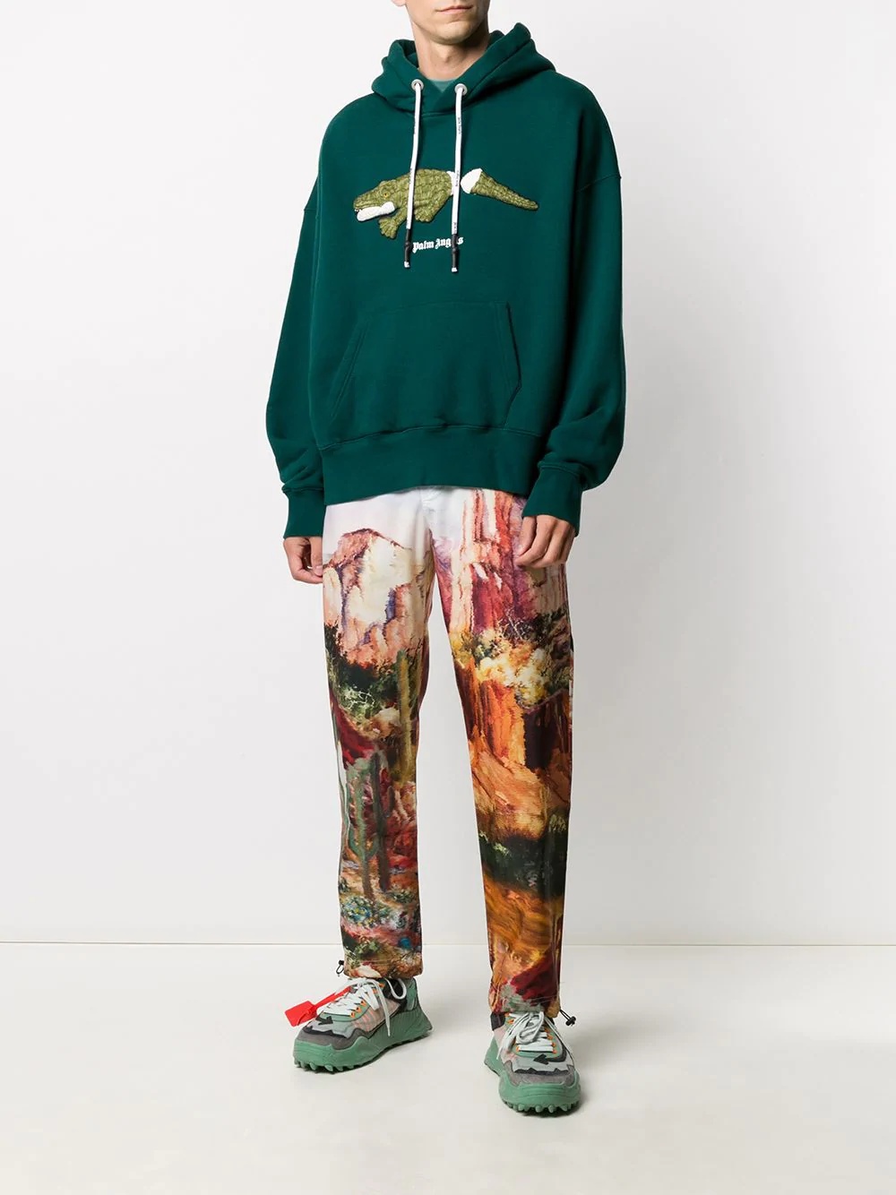 crocodile embroidered hoodie - 2