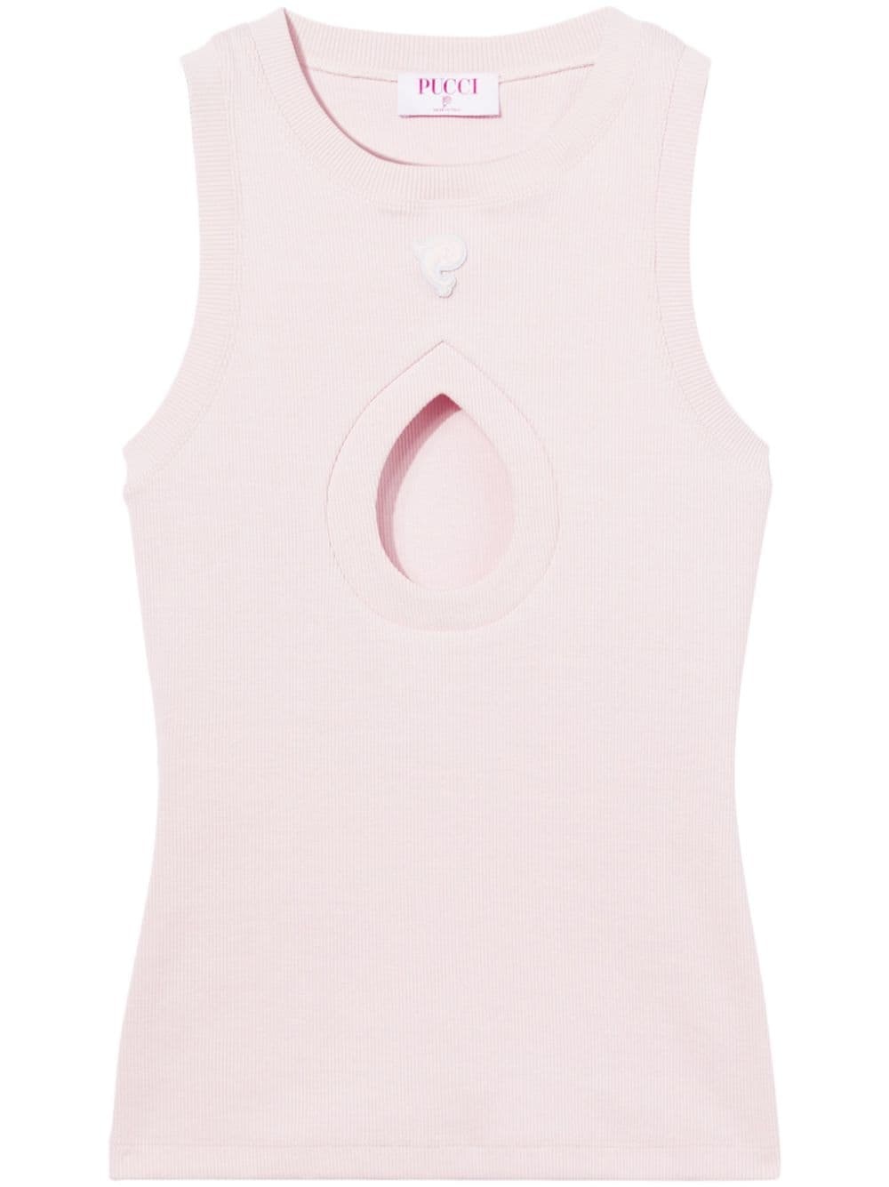 ribbed-knit tank top - 1