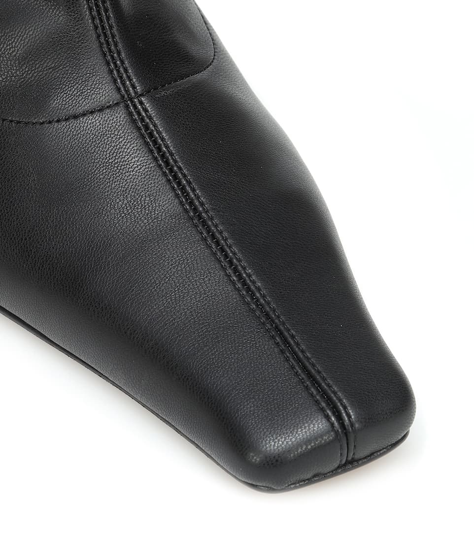 Faux leather over-the-knee boots - 6