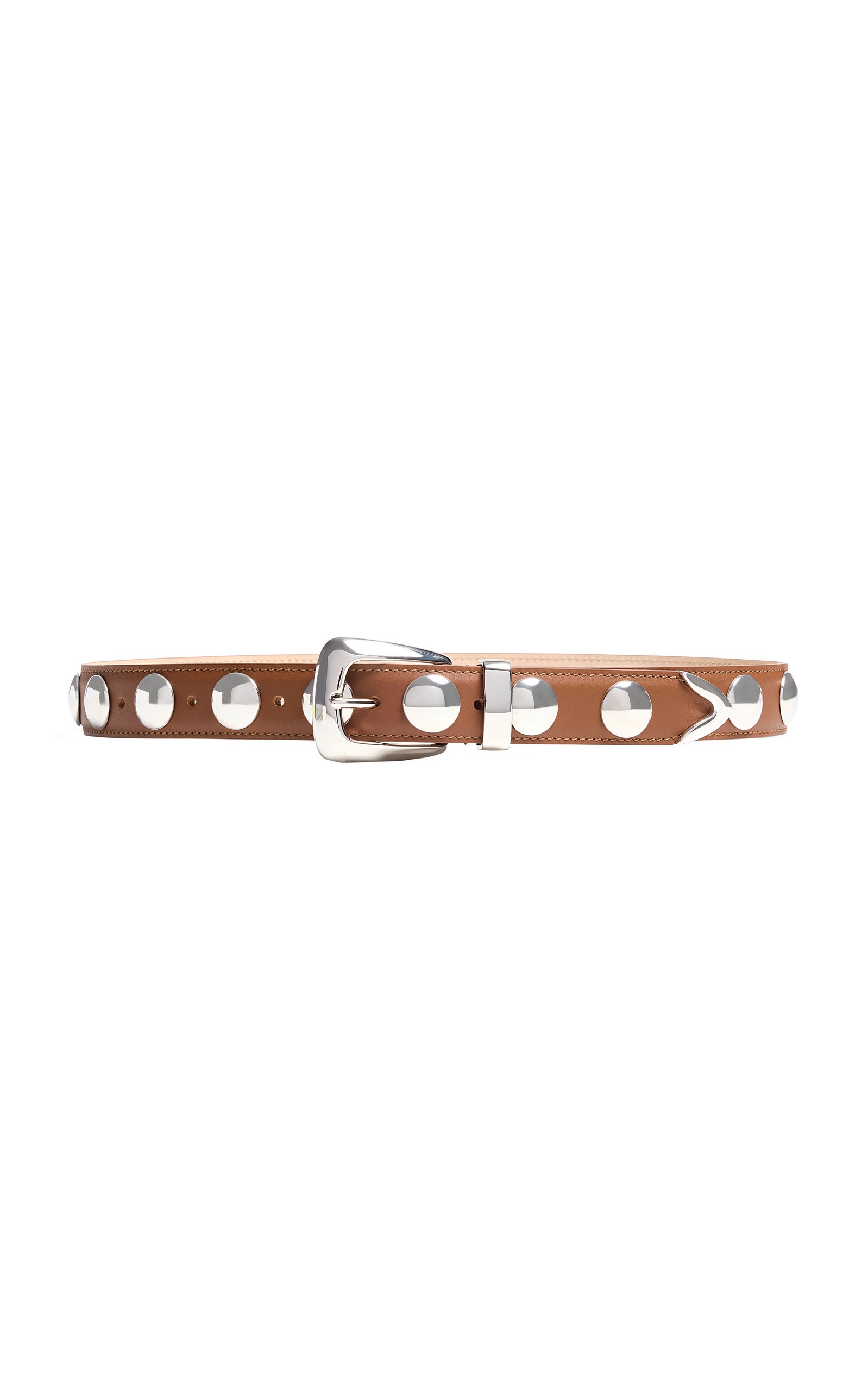 Benny Studded Leather Belt brown - 1