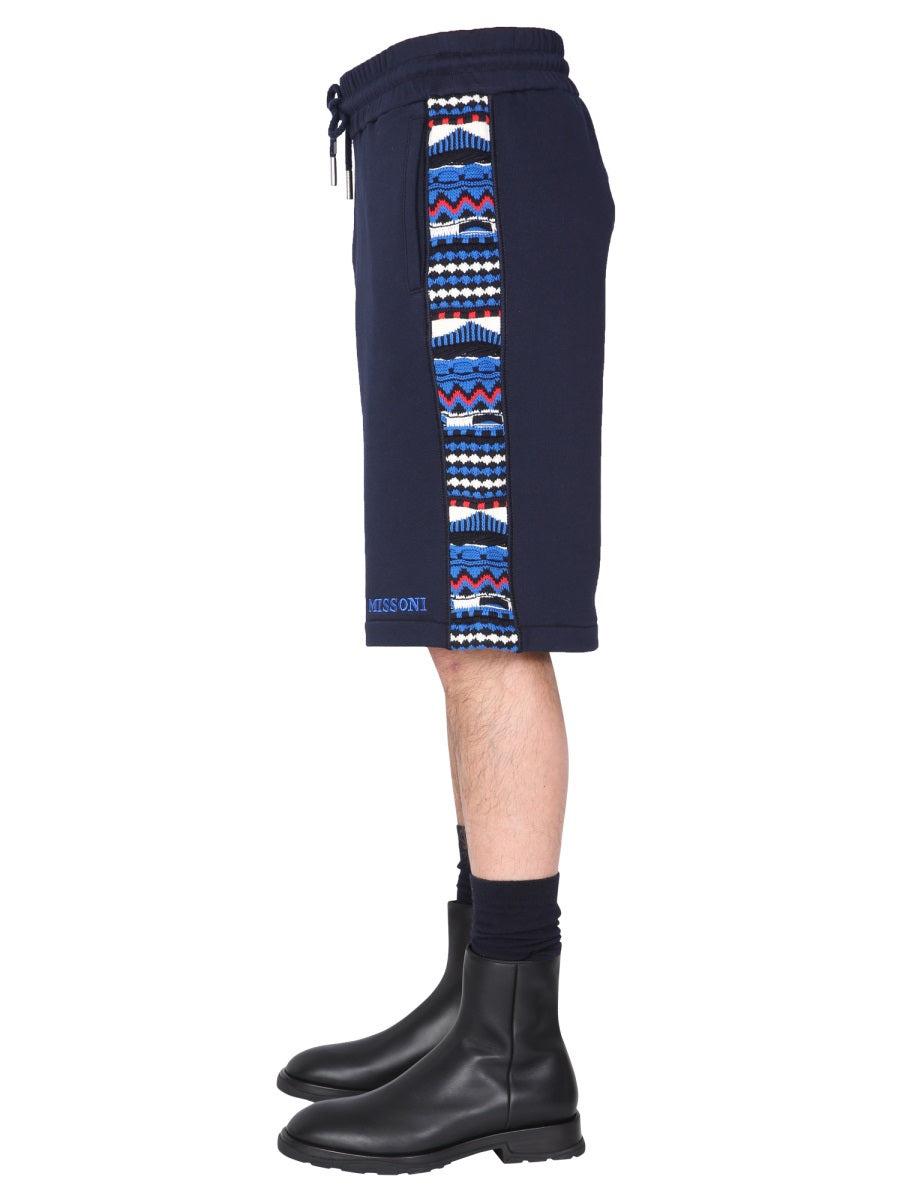 Missoni Men Embroidered Logo And Jacquard Insert Bermuda - 3