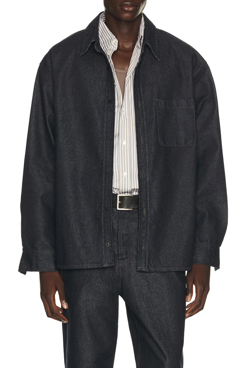 Denim Over Shirt - 1