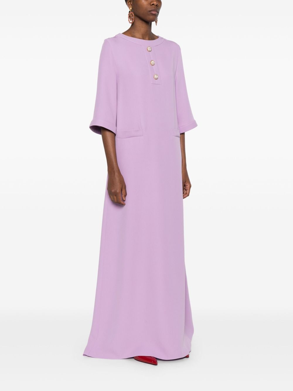 crepe maxi dress - 3