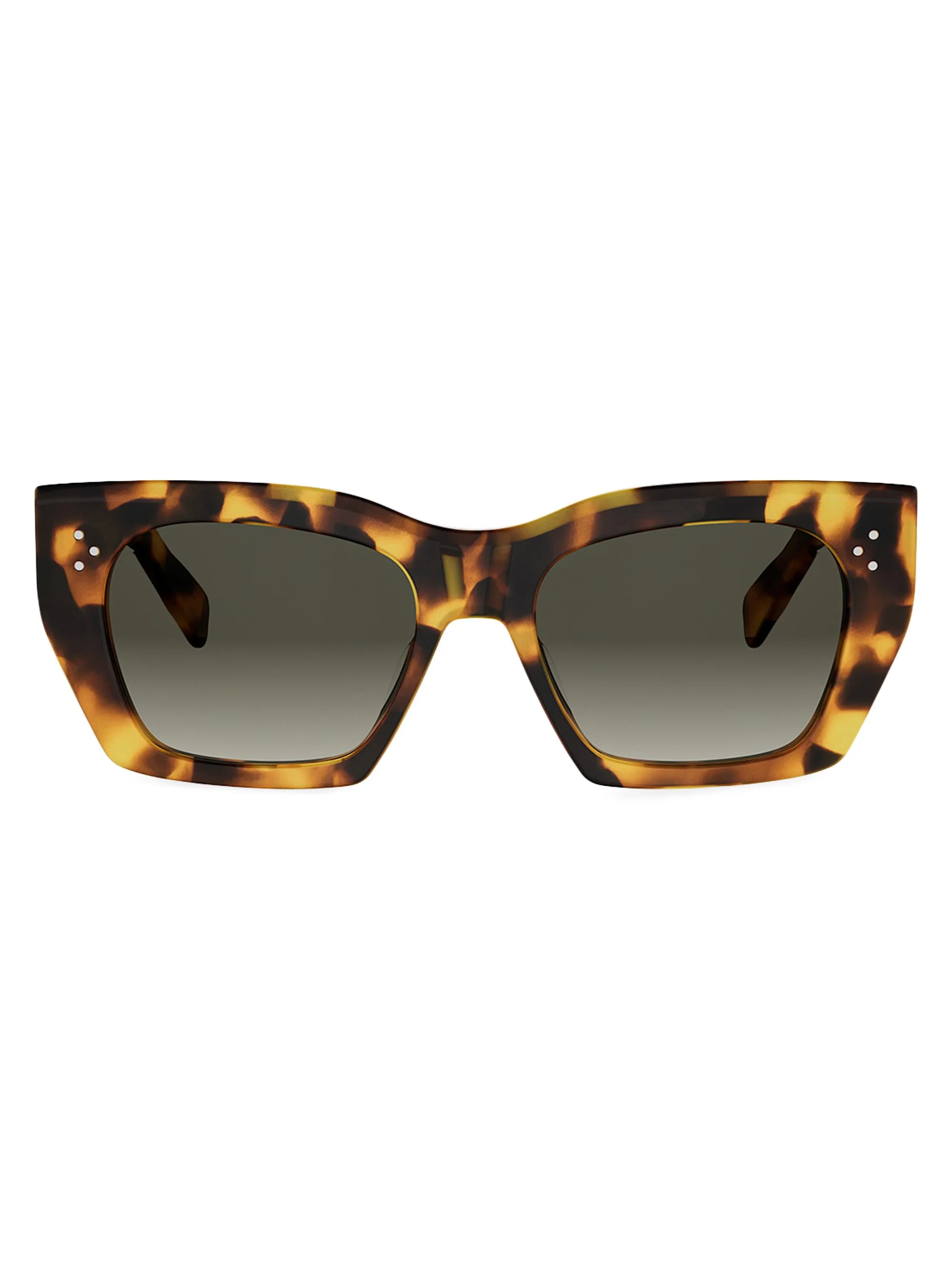 Women's CELINE 3 Dots 53MM Tortoiseshell Square Sunglasses - Blonde Havana Gradient Brown - 1