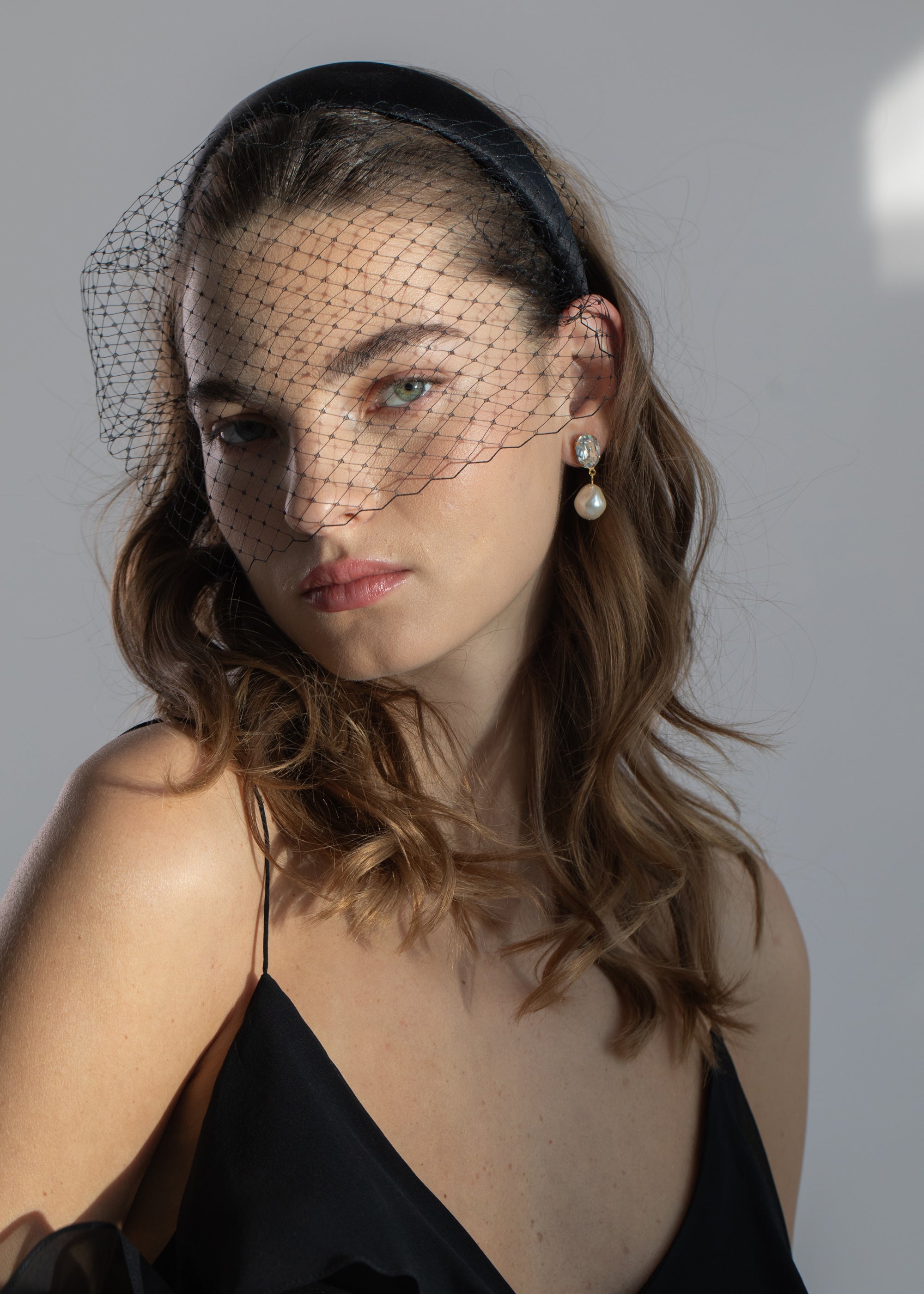 Kate Voilette Headband in Satin - 2