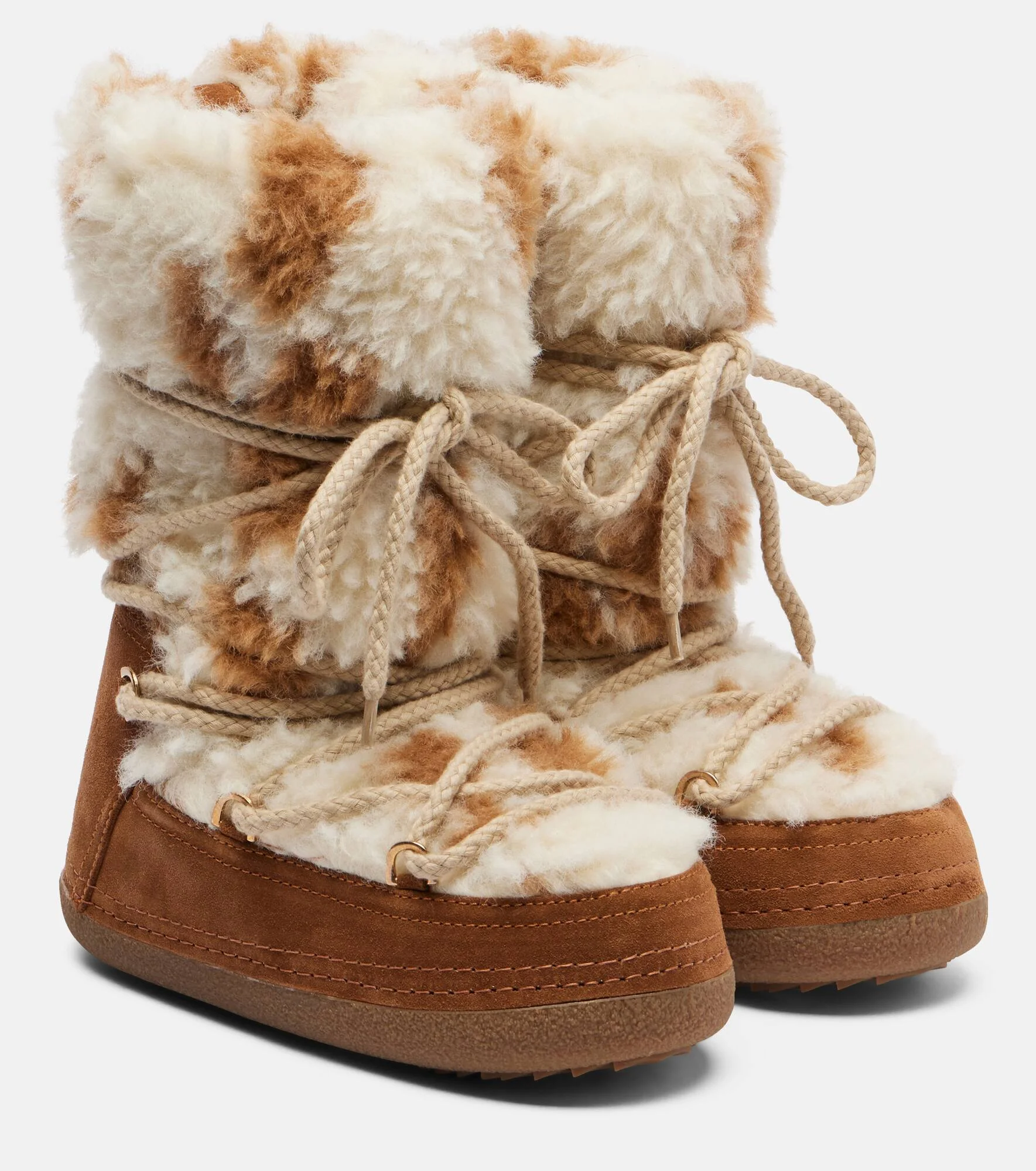 Teddy High suede and teddy snow boots - 1