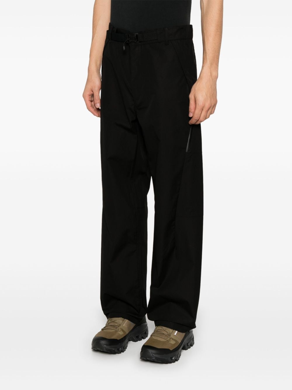 logo-patch cargo trousers - 3
