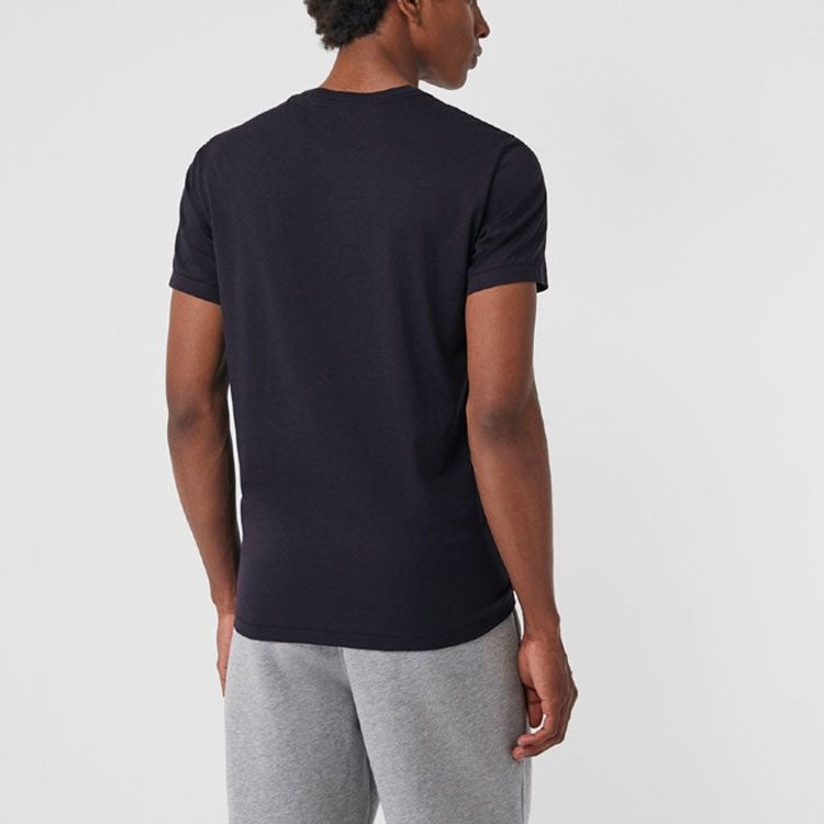 Burberry Logo Round Neck Short Sleeve Navy Blue 80038291 - 5