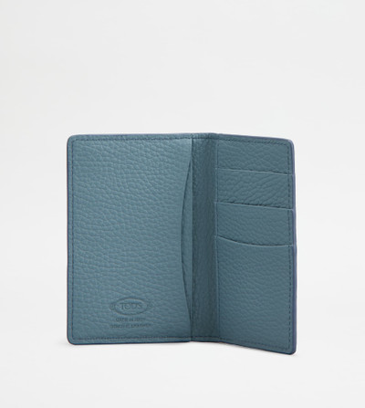 Tod's CARD HOLDER IN LEATHER - LIGHT BLUE outlook