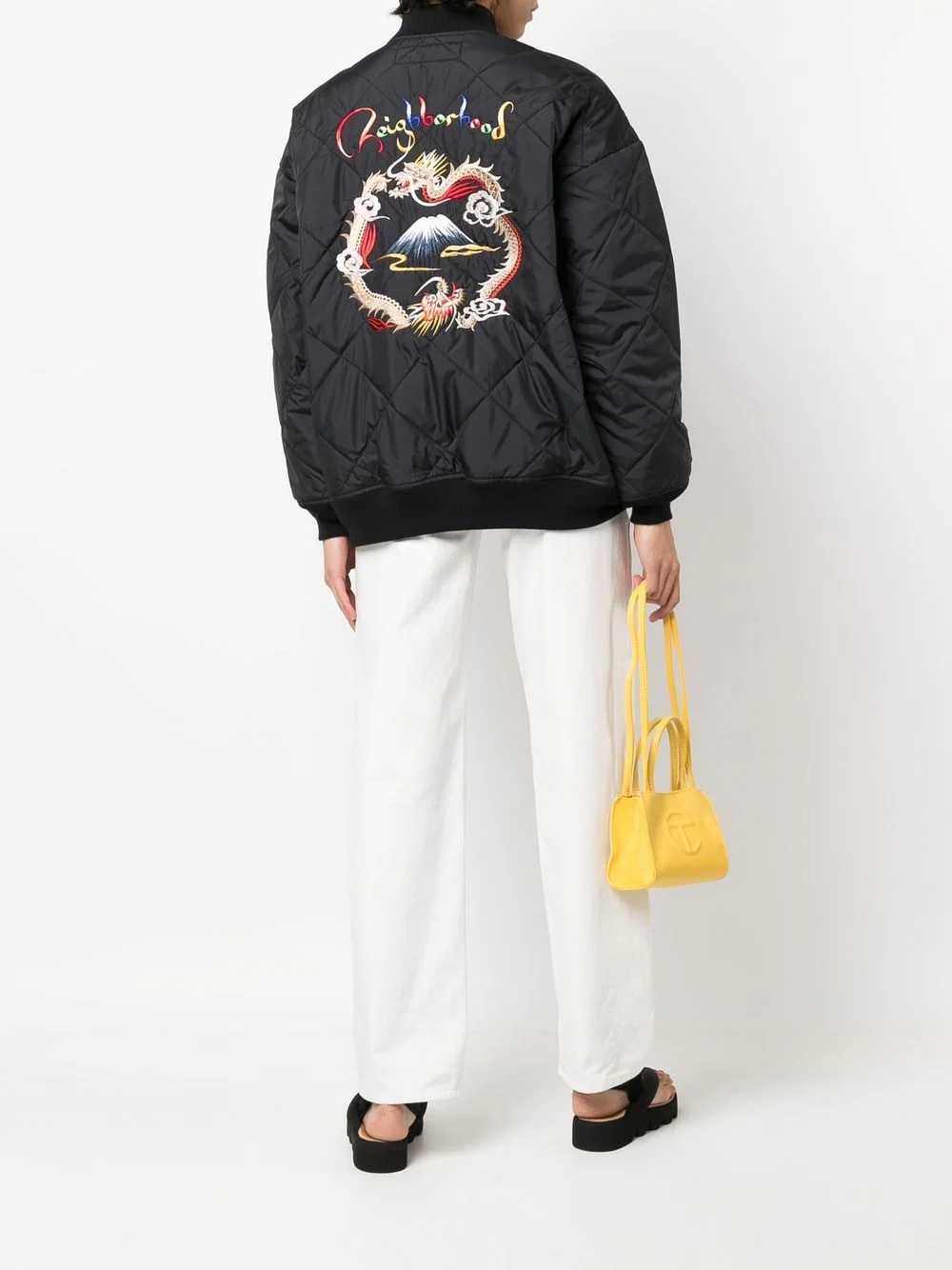 embroidered-design bomber jacket - 3